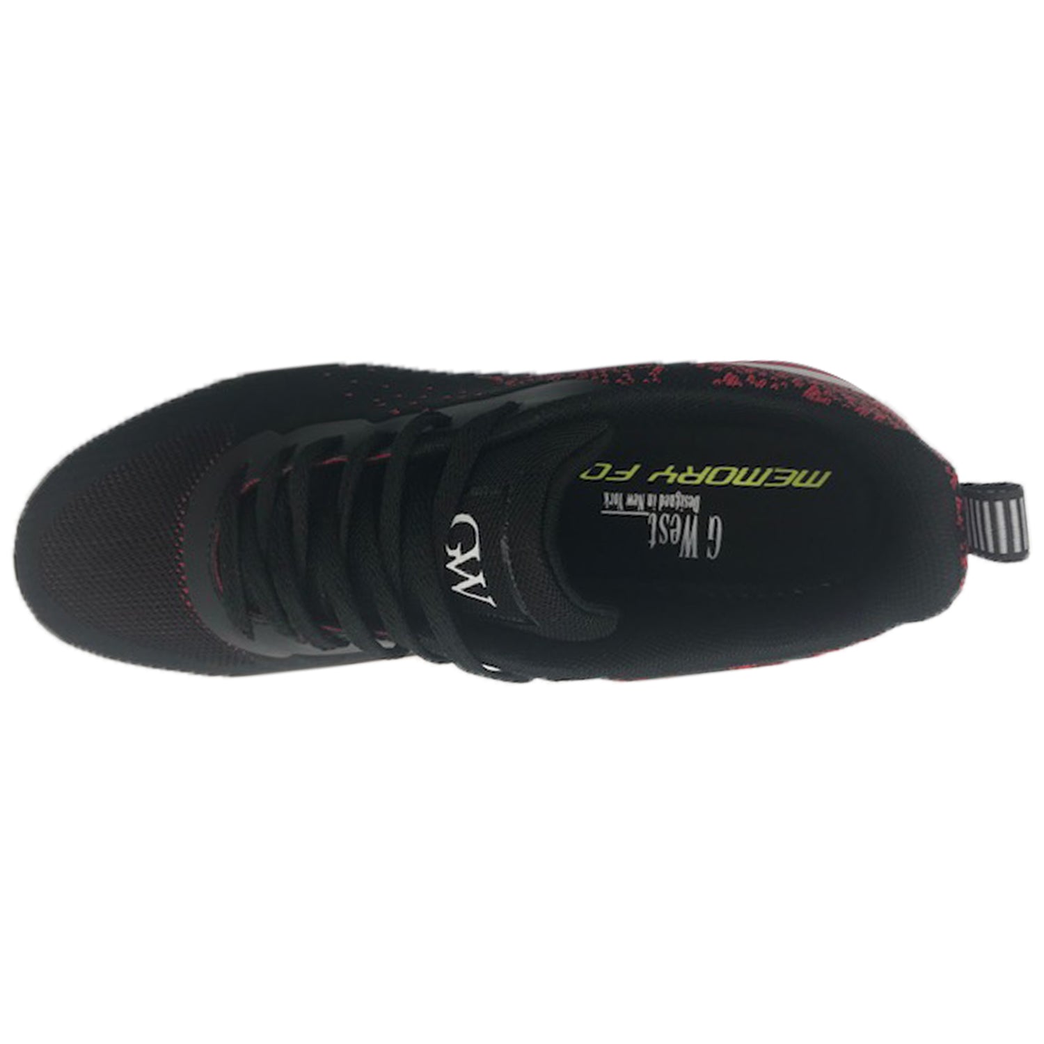 G WEST MENS  SPLATTER LACE UP RUNNING SHOES