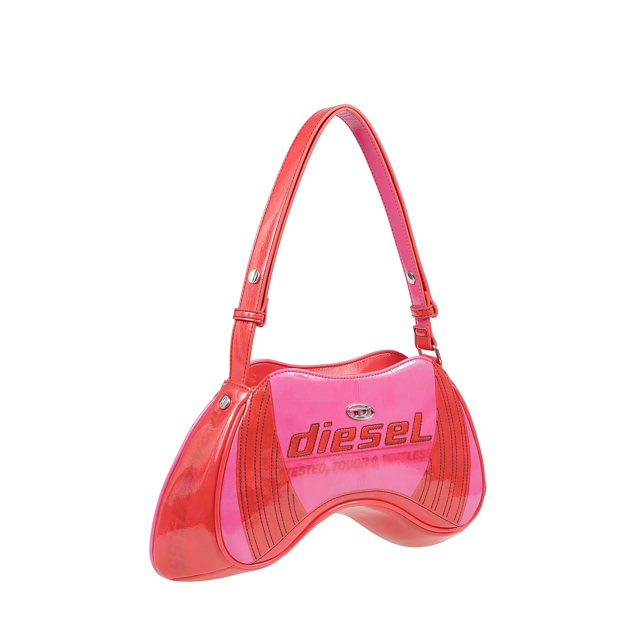Diesel borsa play play shoulder a spalla con manico estendibile.