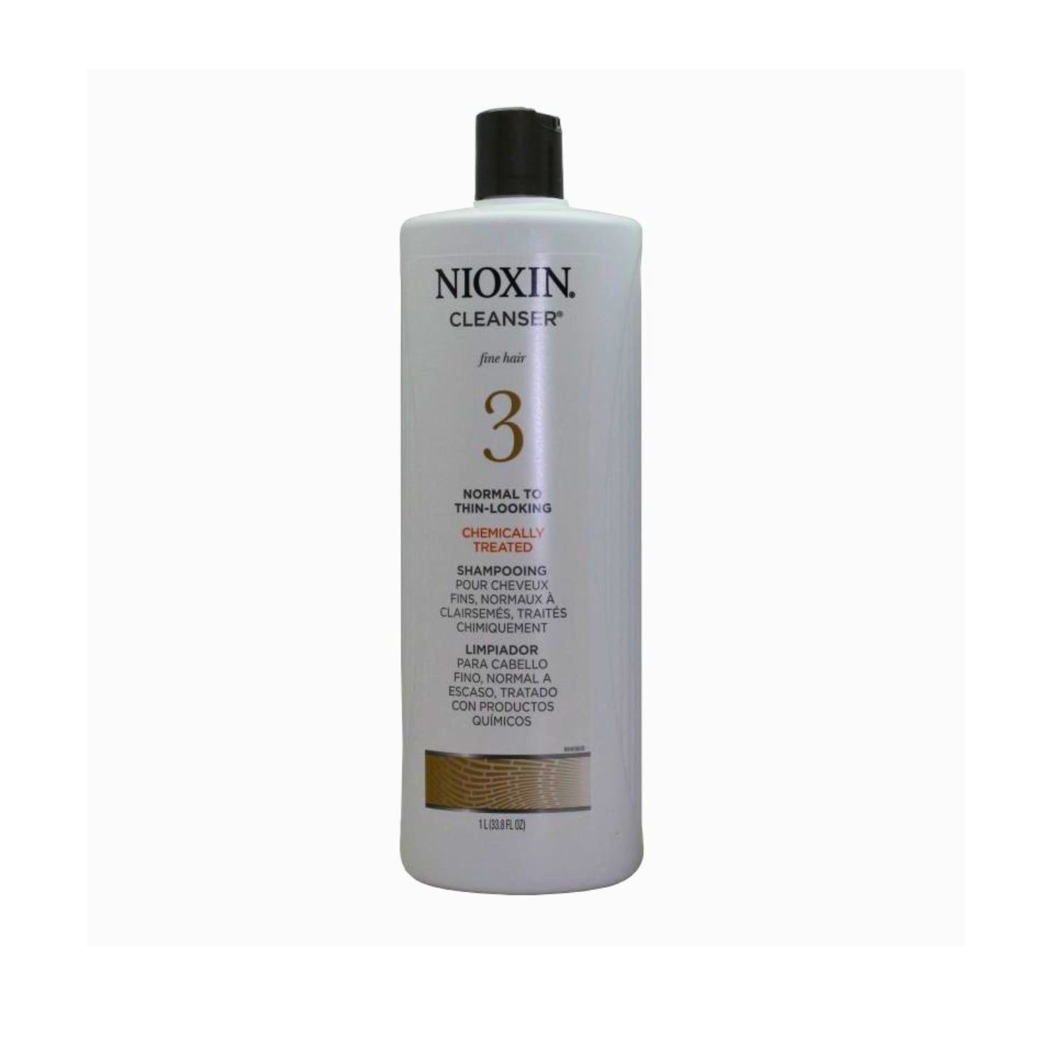 Nioxin System 3 Cleanser Shampoo, Fine Hair 33.8oz/1 Liter