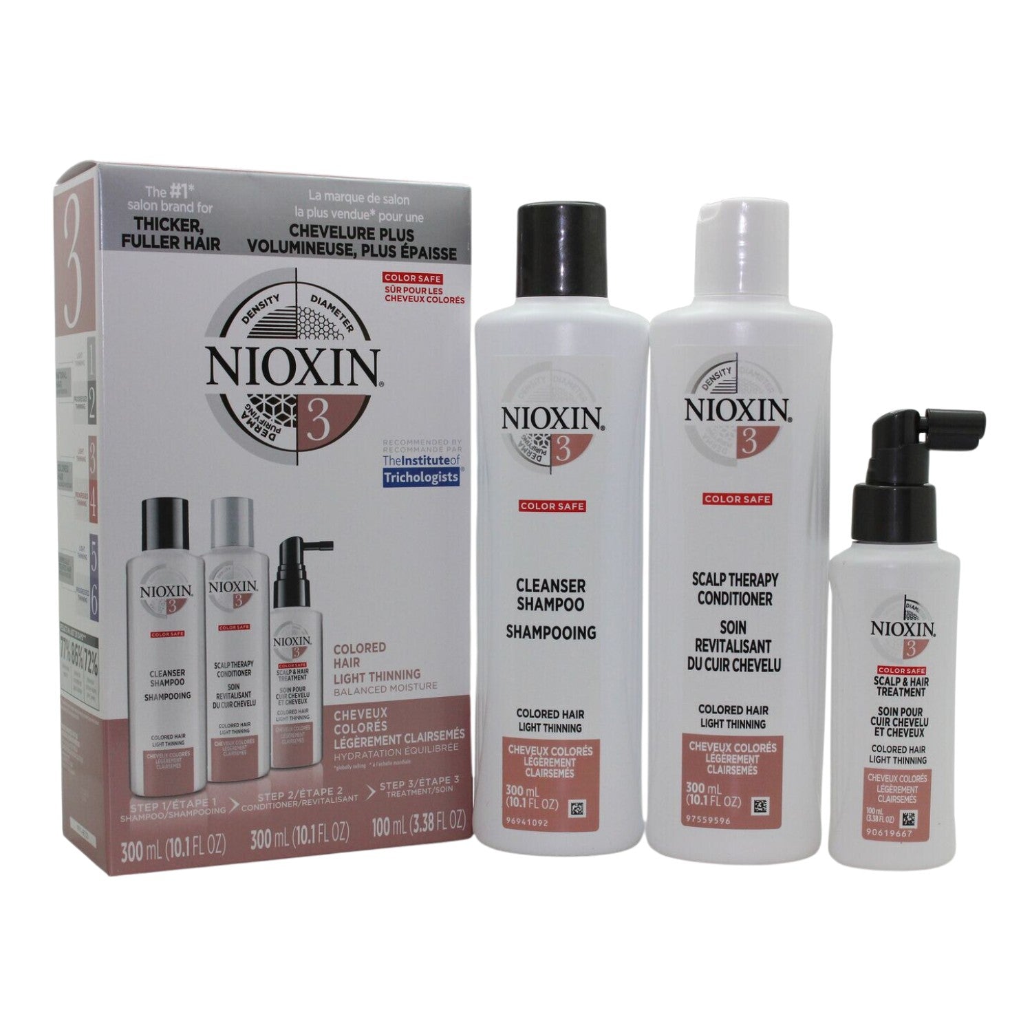 Nioxin System 3 Starter Kit-Cleanser 10oz , Therapy 10oz and Treatment 3.3oz (3pc Set)-#101044