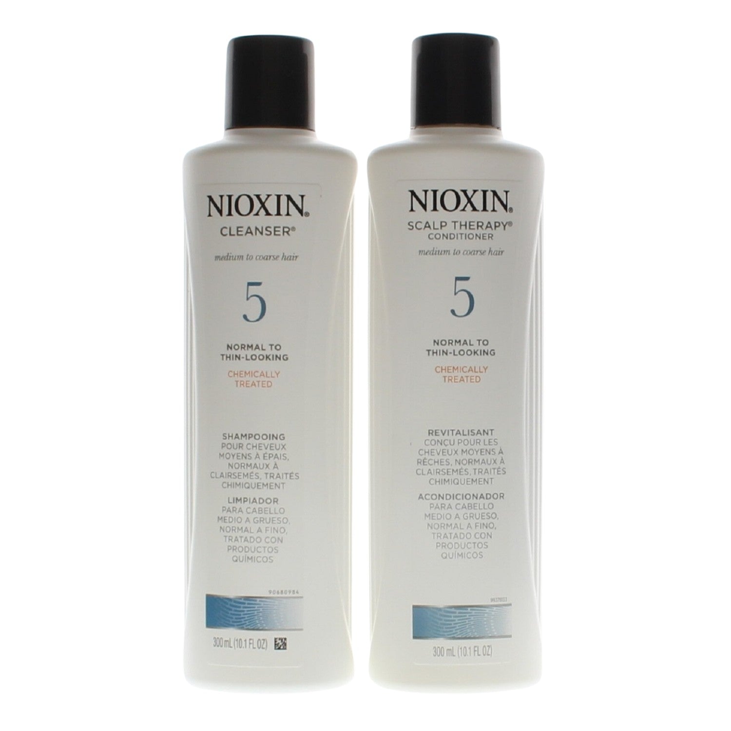 Nioxin System 5 Cleanser + Scalp Therapy, Medium To Coarse 2 x 10.1oz Combo