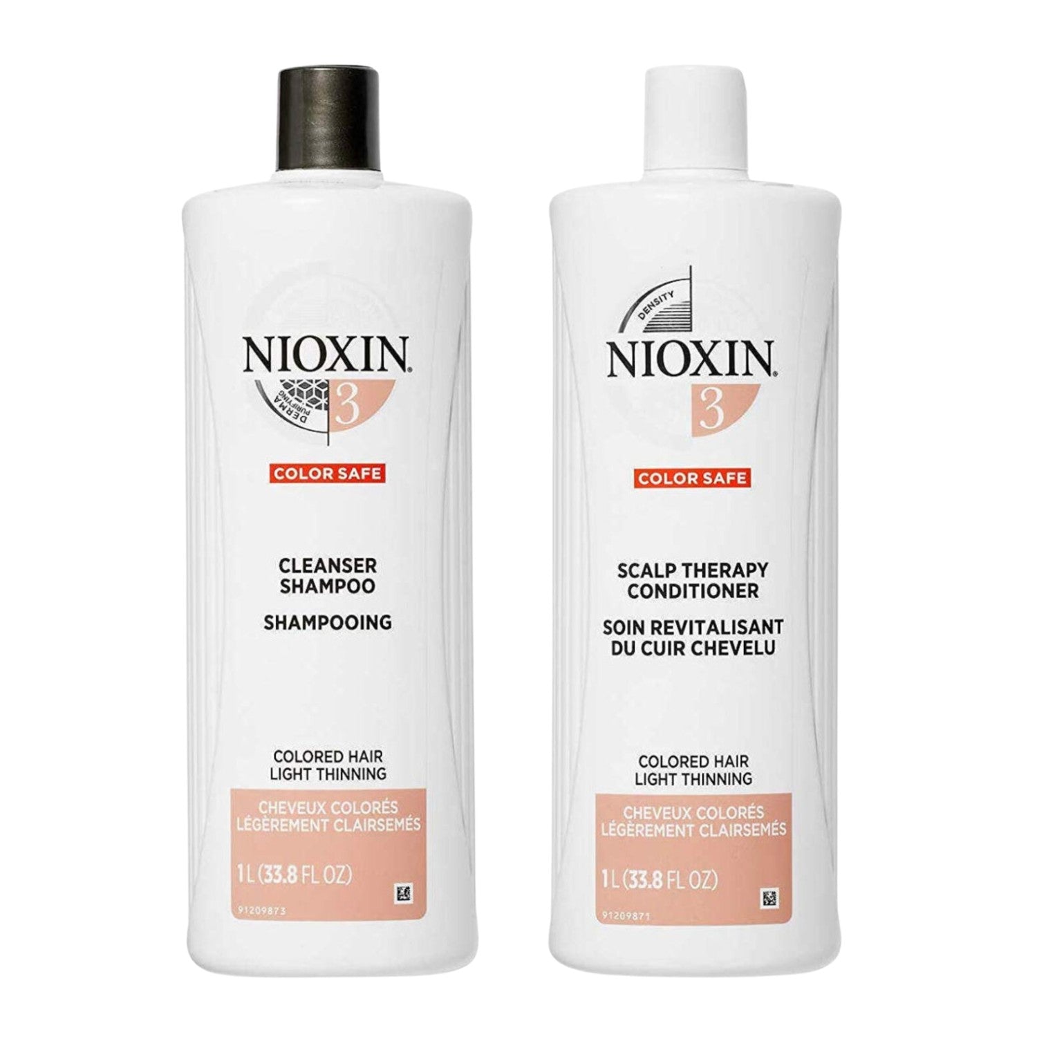 Nioxin System 3 Cleanser + Scalp Therapy, Fine Hair Liter Duo -#300158