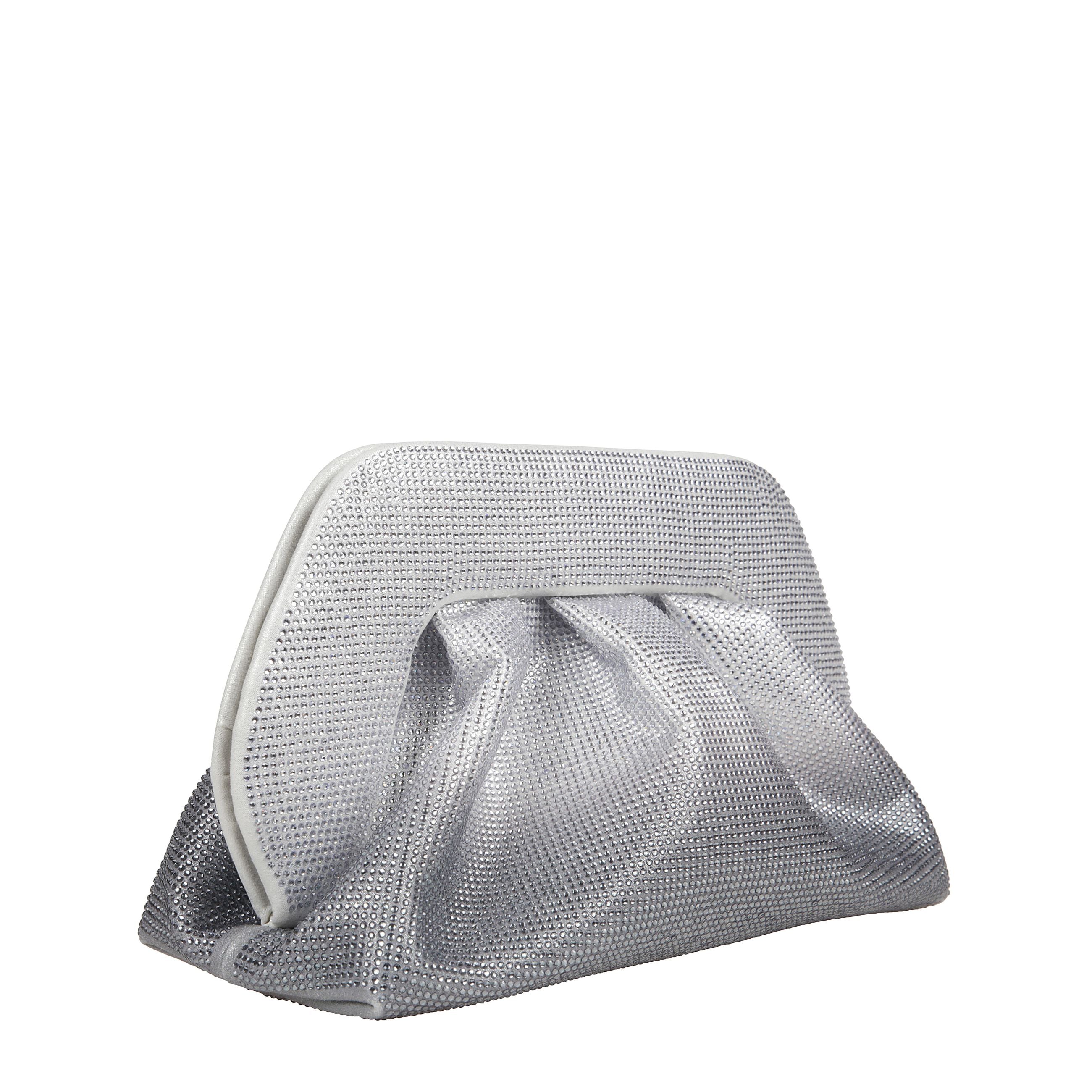 Borsa tia strass argento e nero