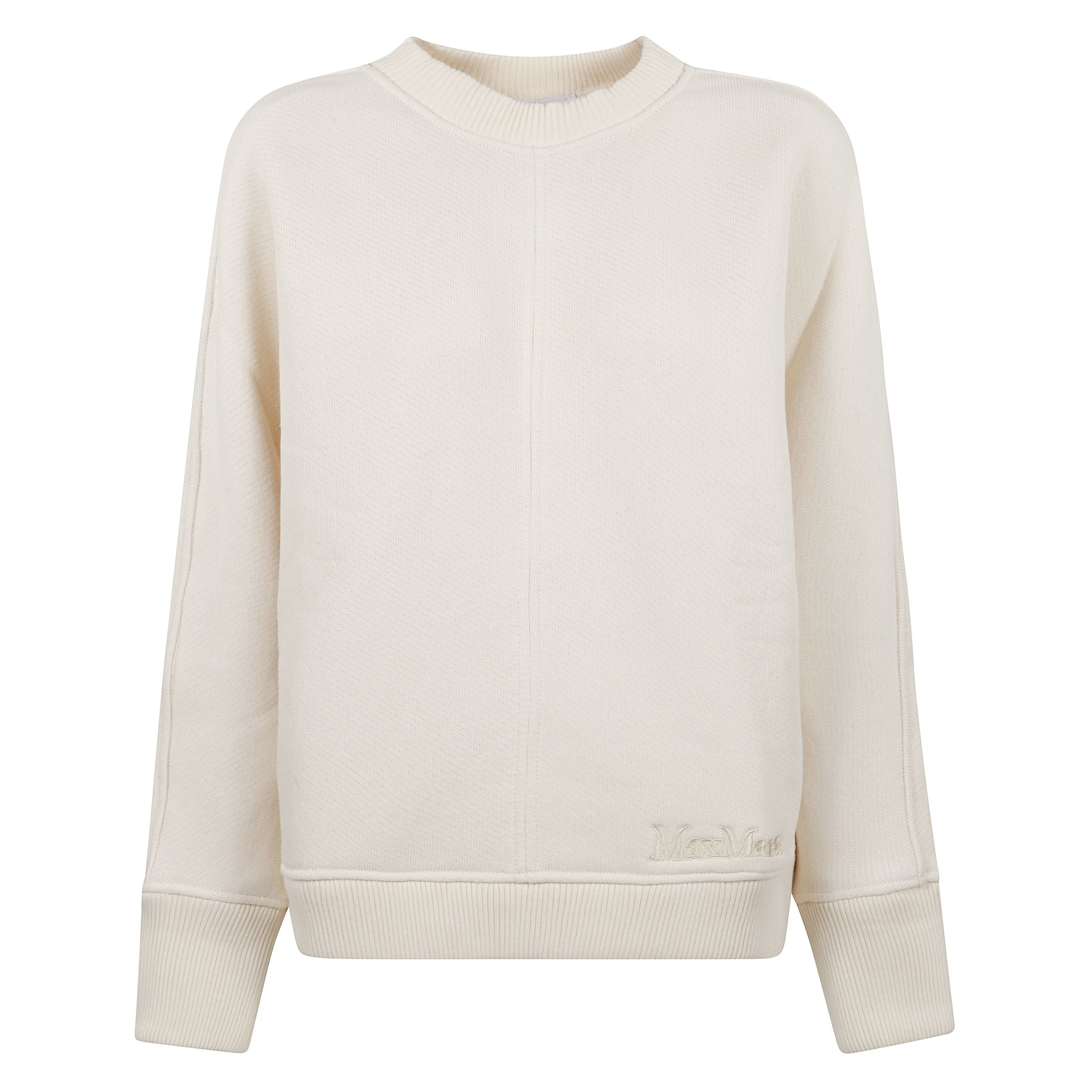 Felpa boxy in cotone morbido con maniche lunghe a kimono e bordi lavorati a costine