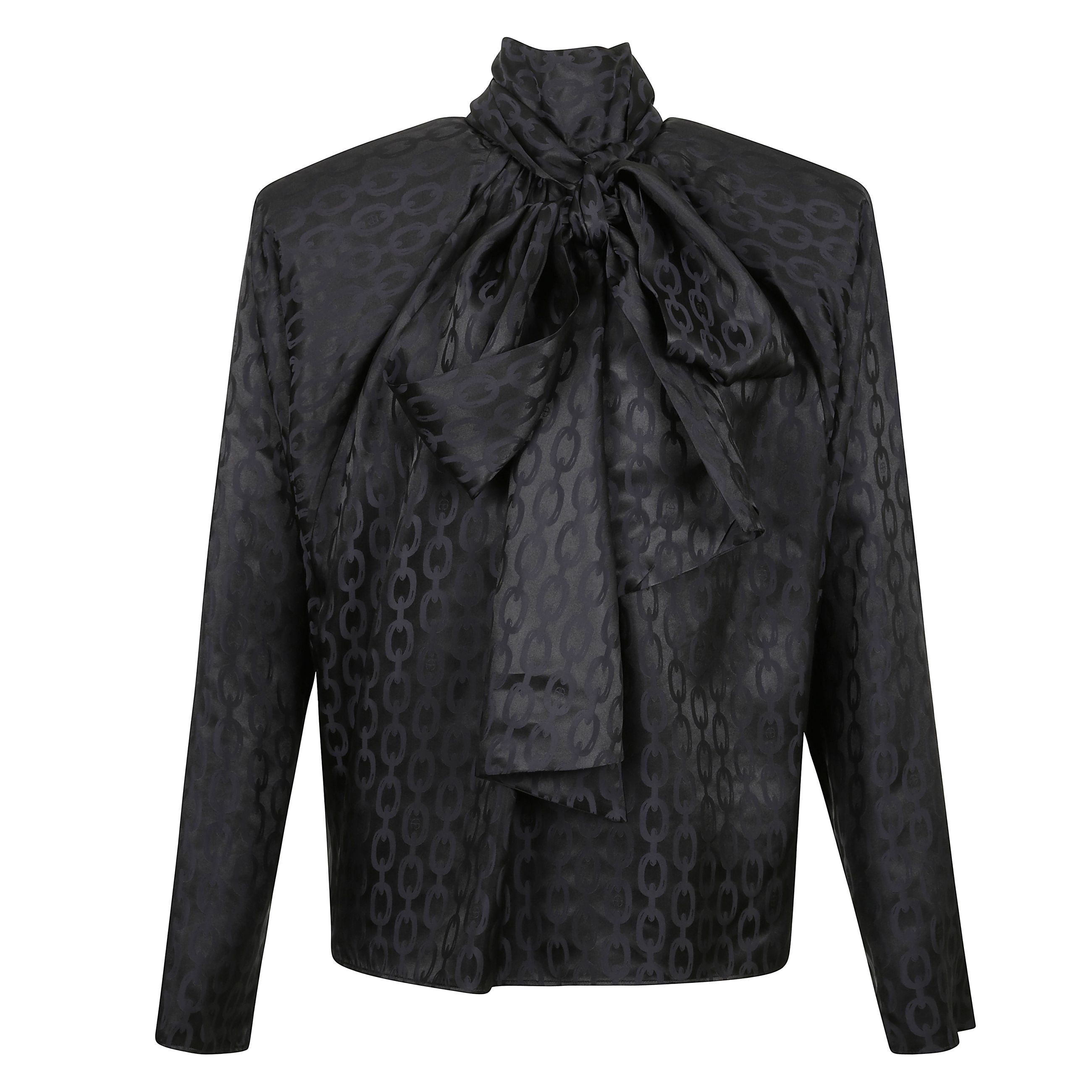 Il top rachel ha spalline rimovibili Ã¨ realizzato in una miscela di seta-rayon da 21 mm con un jacquard a maglia personalizzato. questo separatore femminile presenta un lungo papillon al collo, maniche raglan che si restringono al polsino.
il top rachel 