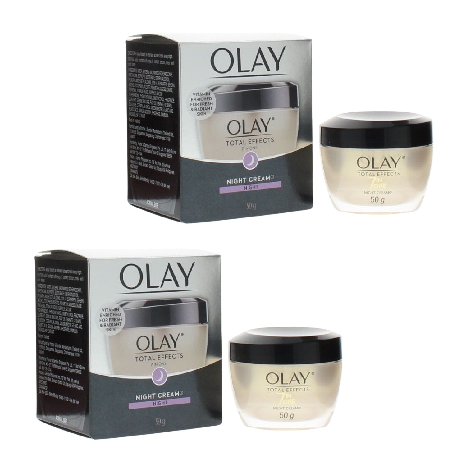 Olay Total Effects 7 In 1 Night Cream 50g/1.7oz (2 Pack)