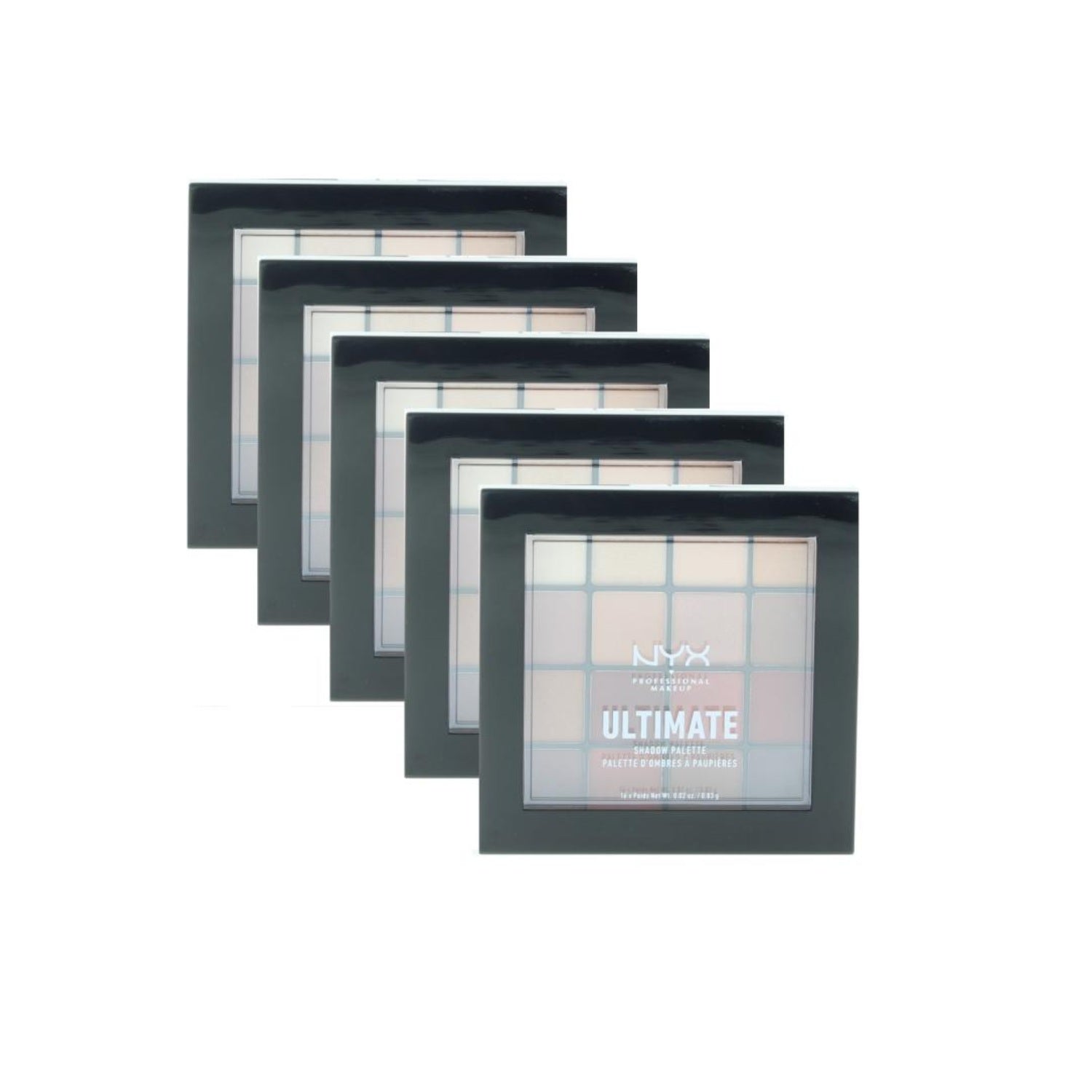 NYX Professional Makeup Ultimate Shadow Palette-Warm Neutrals (16 Shades x 0.02oz) 0.32oz/13.28g (5 Pack)