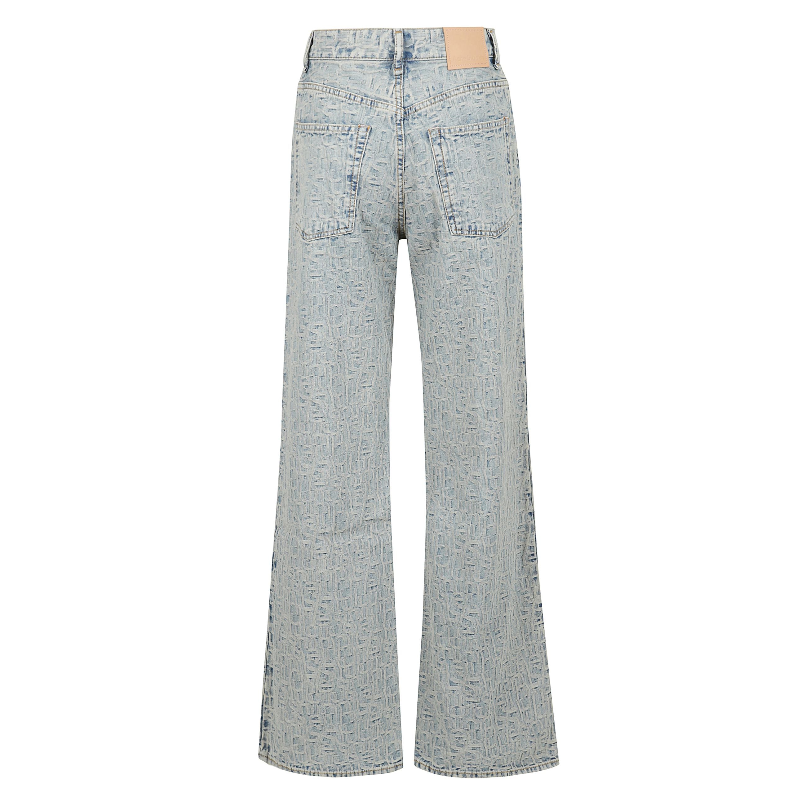 Acne studios 2022 monogram jeans con vestibilitÃ  rilassata, modello a cinque tasche