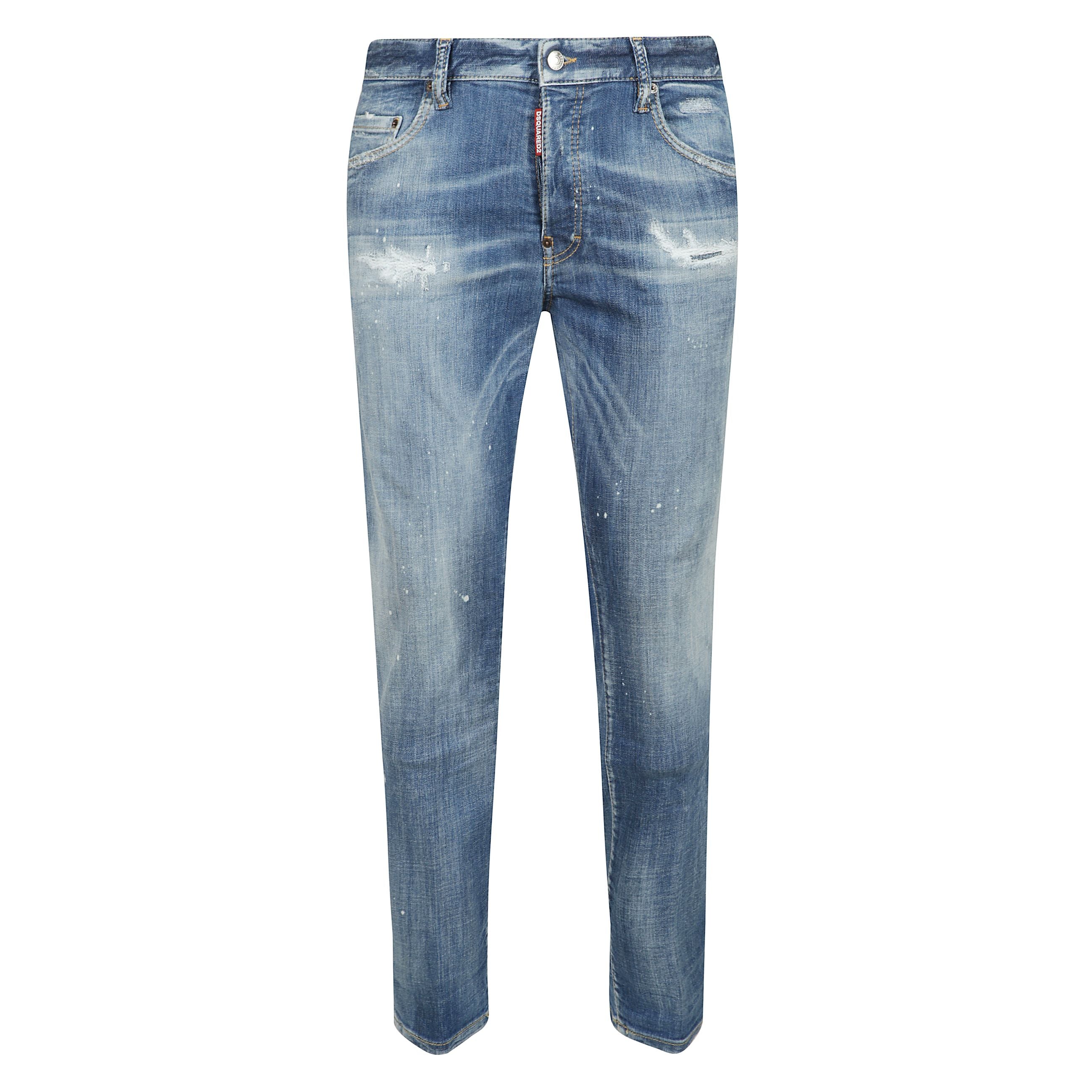 Jeans denim in cotone elasticizzato con una vestibilitÃ  slim stile 5 tasche