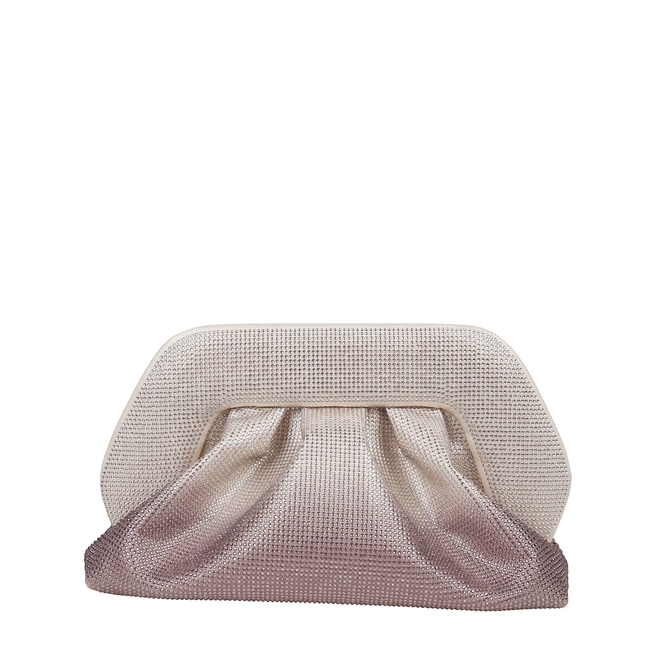 Borsa con strass e oro rosa