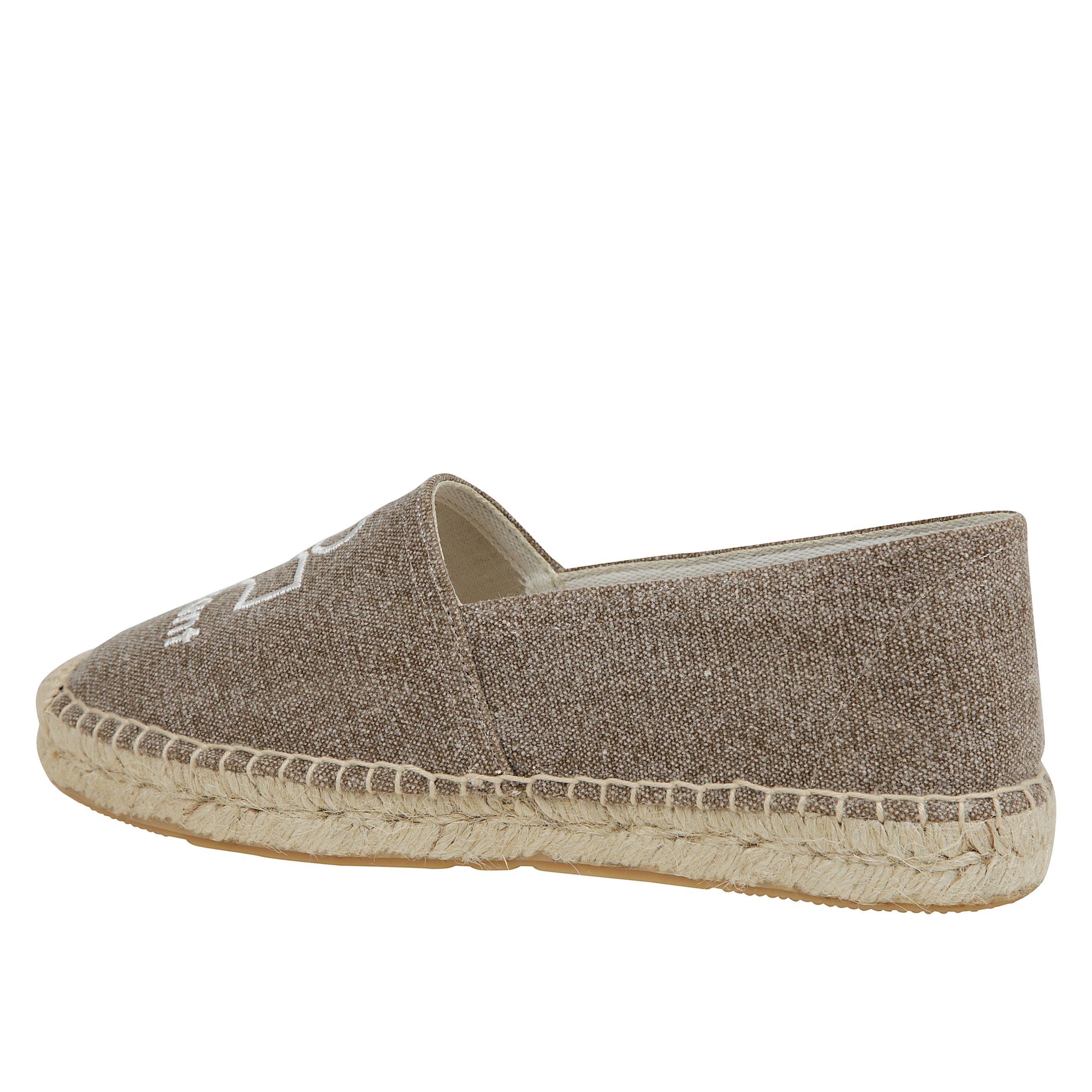 Canae espadrillas in tela di cotone con logo.