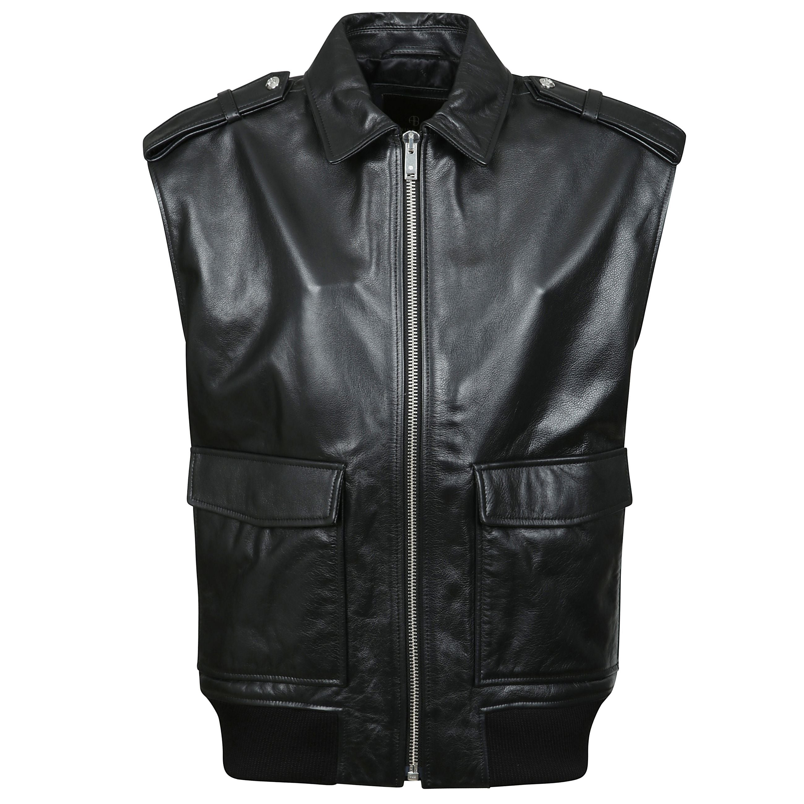 Il sonnie vest Ã¨ un rivestimento completamente foderato, oversize costruito in peso pesante 100% pelle con una leggera lucentezza per un look vintage e sentire. dotato di un marchio in pelle cerniera tirare, antiche argento hardware in tutto, due grandi 