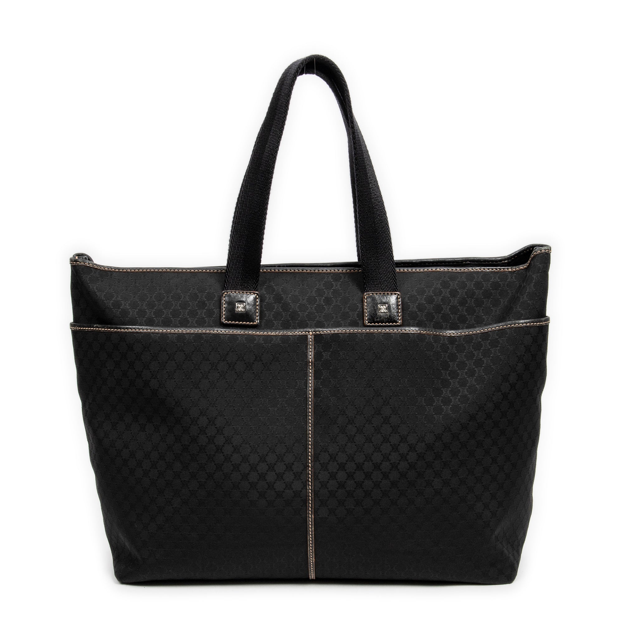Large Double Front Pockets Zip Tote 