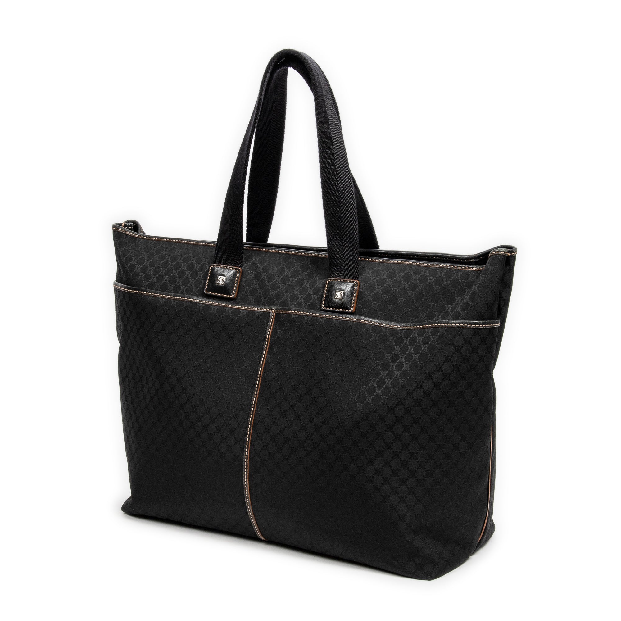 Large Double Front Pockets Zip Tote 