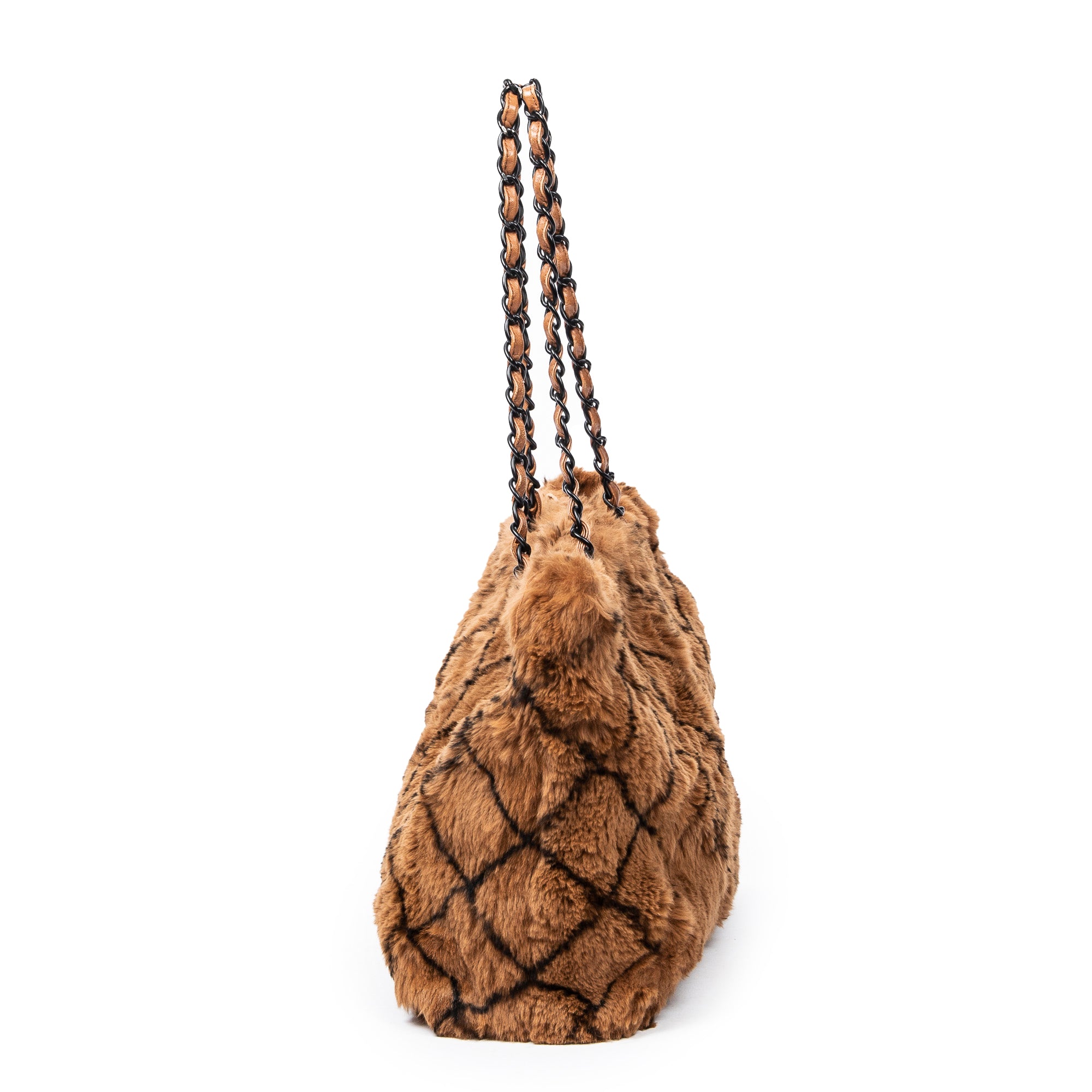 Large Fur Chain Tote 