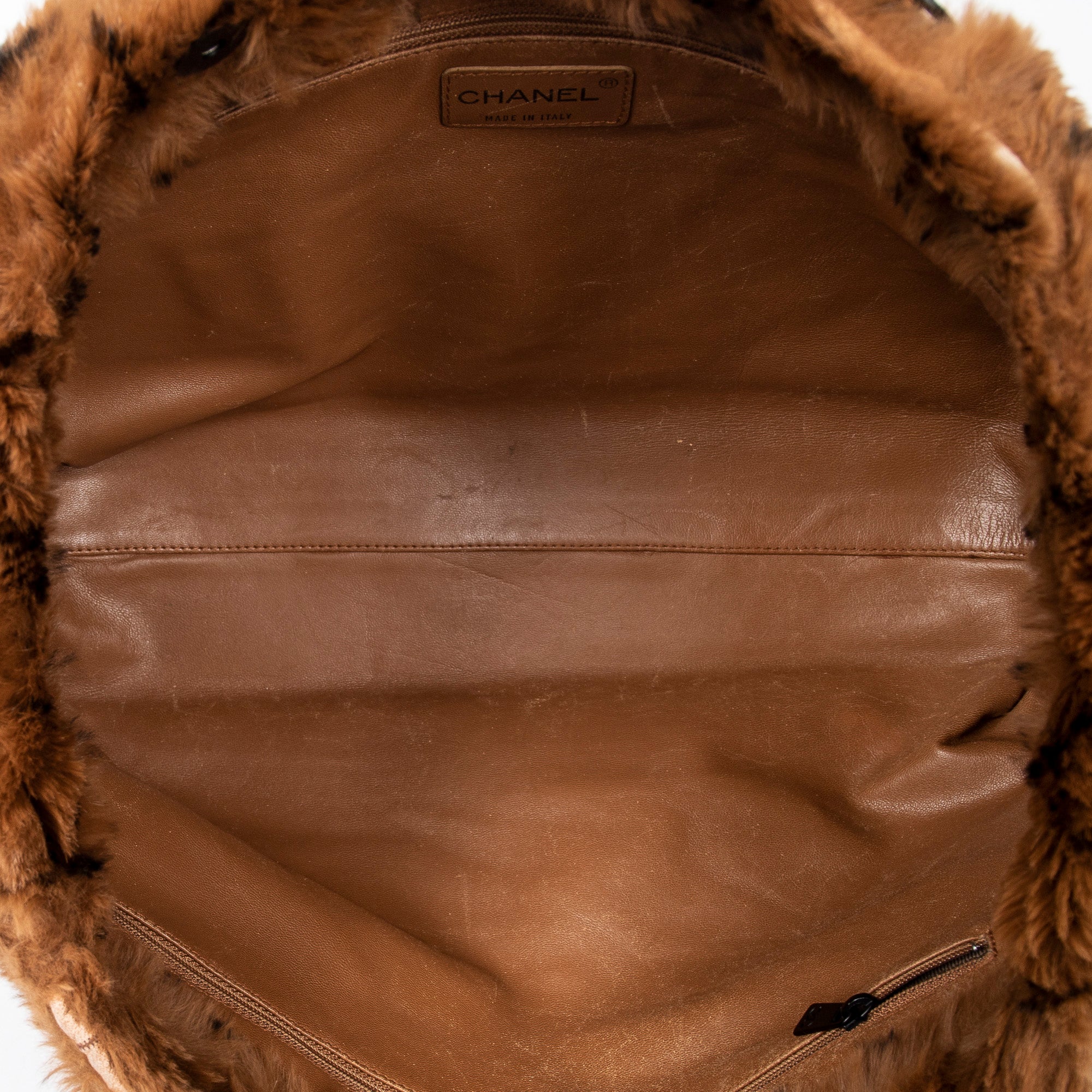 Large Fur Chain Tote 