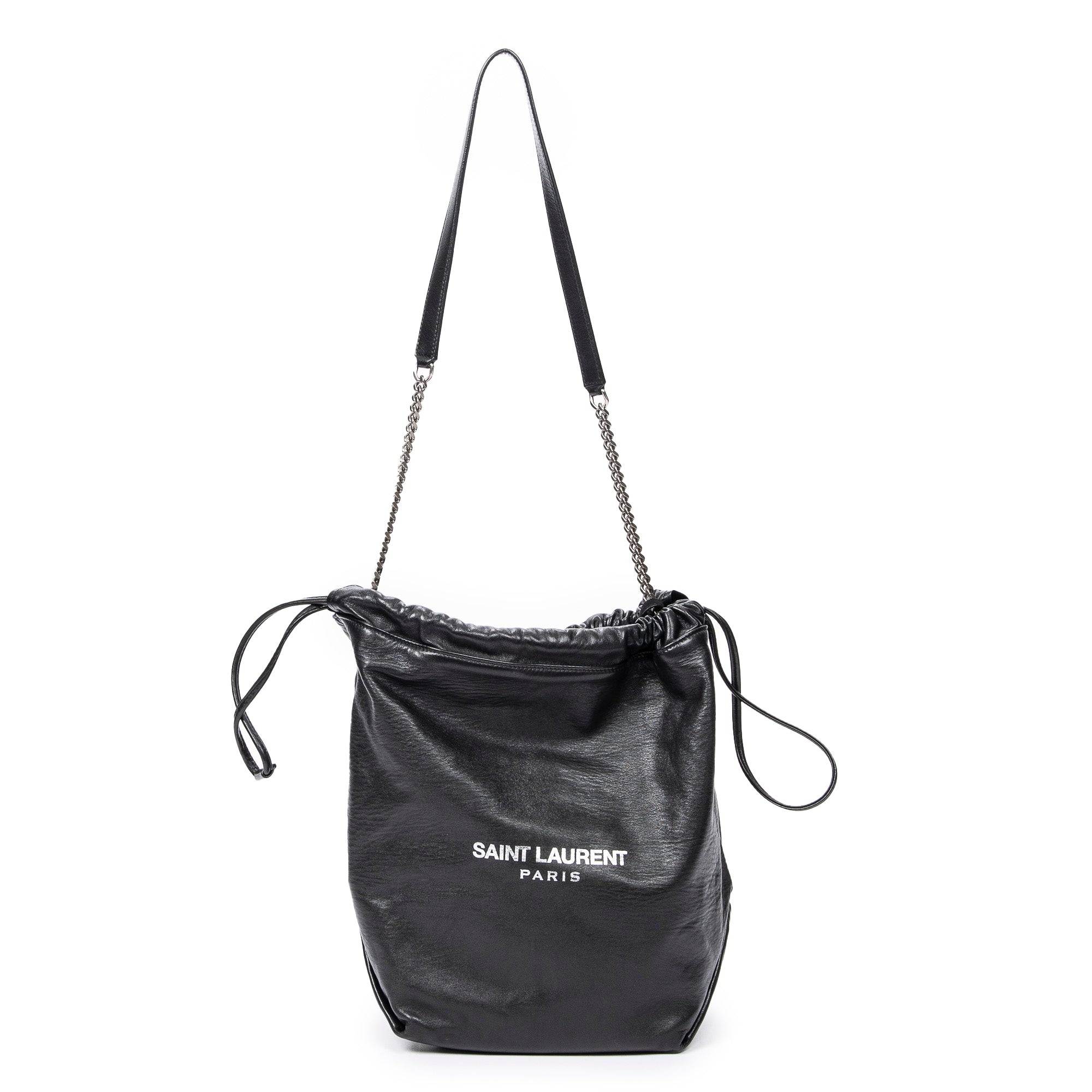 Small Teddy Drawstring Bucket Bag 