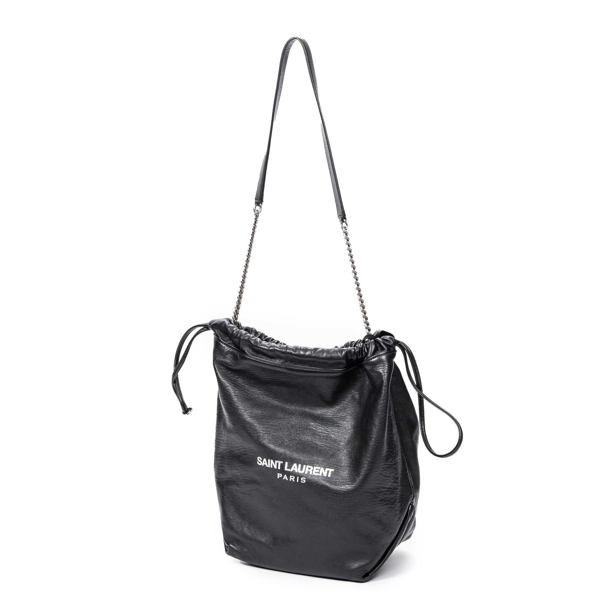 Small Teddy Drawstring Bucket Bag 