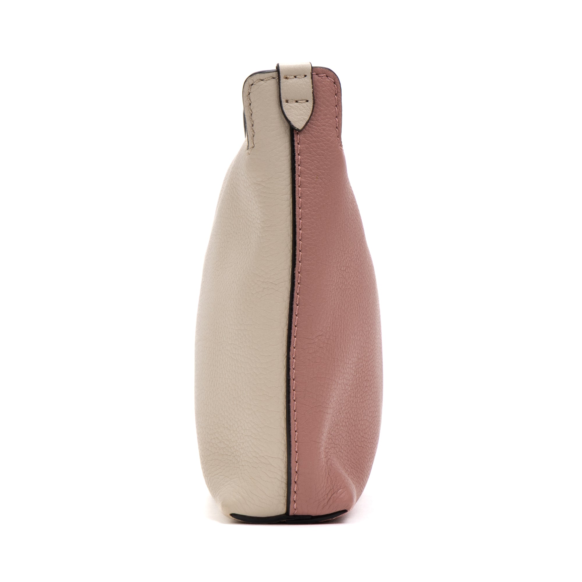 Large Bicolor Zip Clutch 