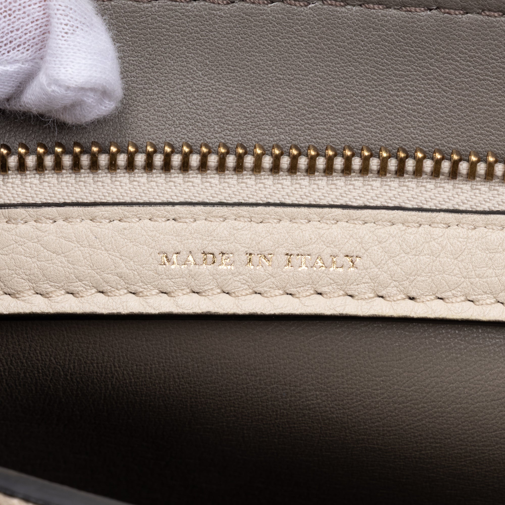 Large Bicolor Zip Clutch 