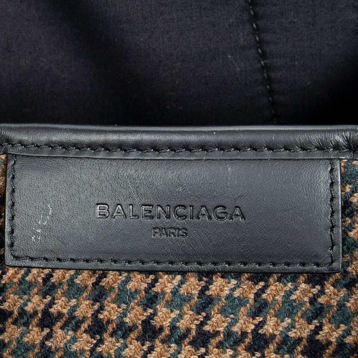 Small Wool Navy Cabas