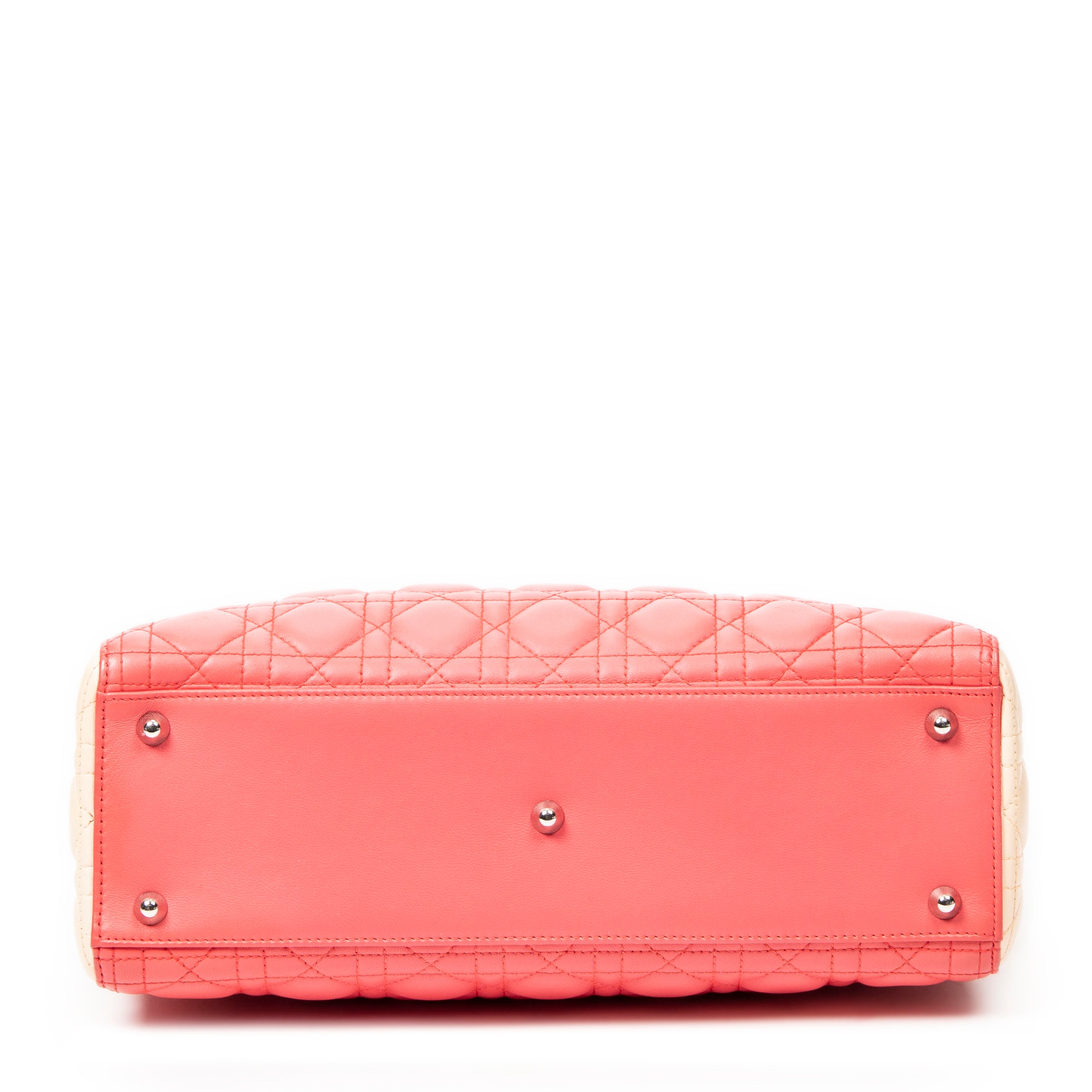 Large Bicolor Lady Dior Zip 