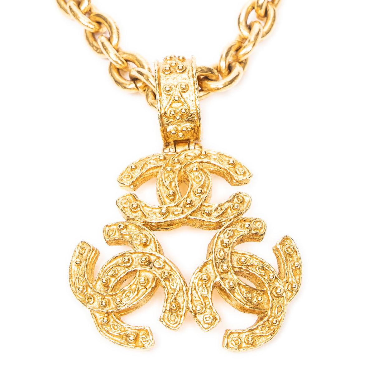 3 CC Pendant Chain Necklace
