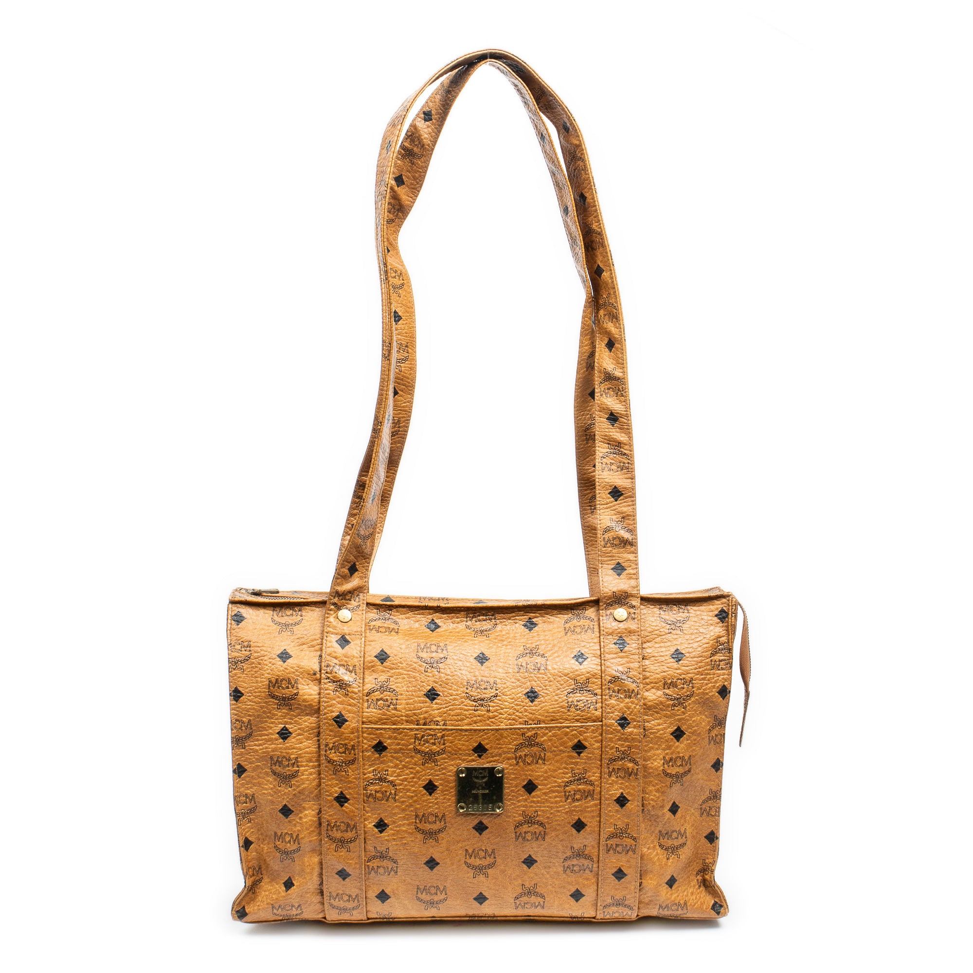 Square Long Straps Zip Tote 