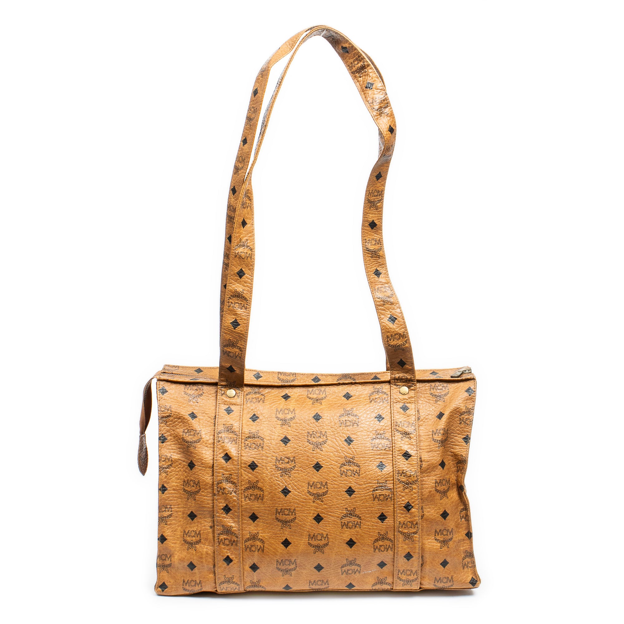 Square Long Straps Zip Tote 