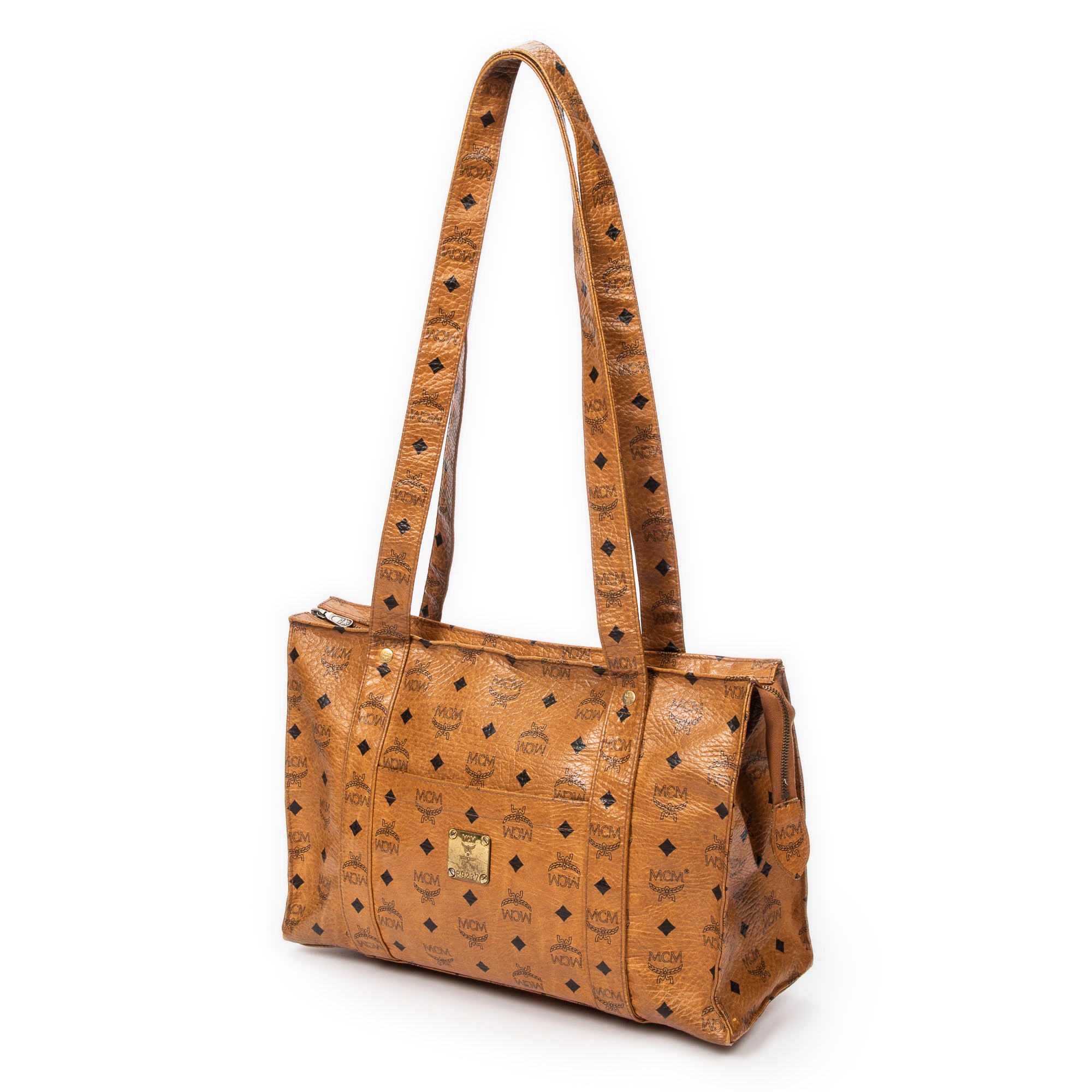 Square Long Straps Zip Tote 