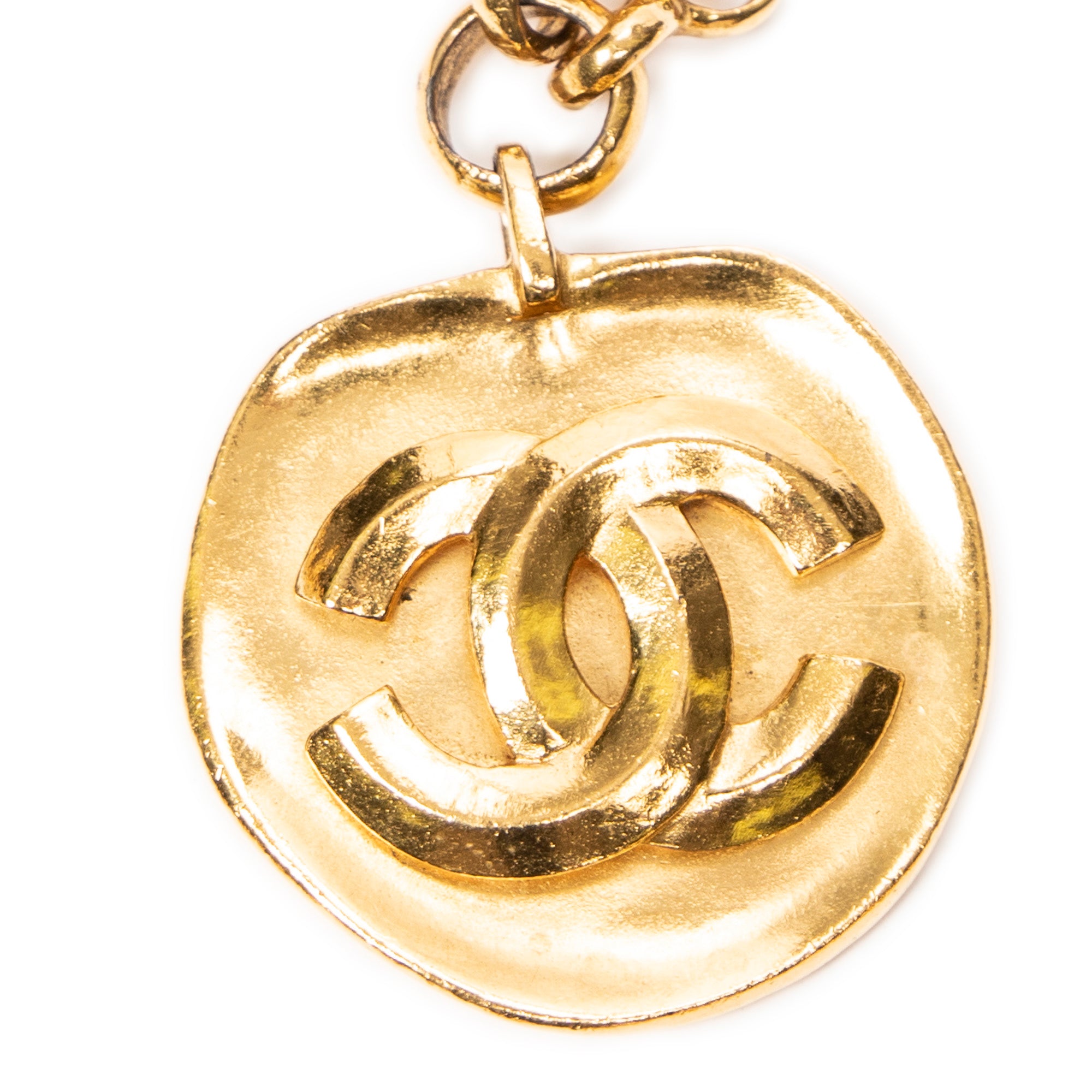 CC Medallion Pendant Chain Necklace 
