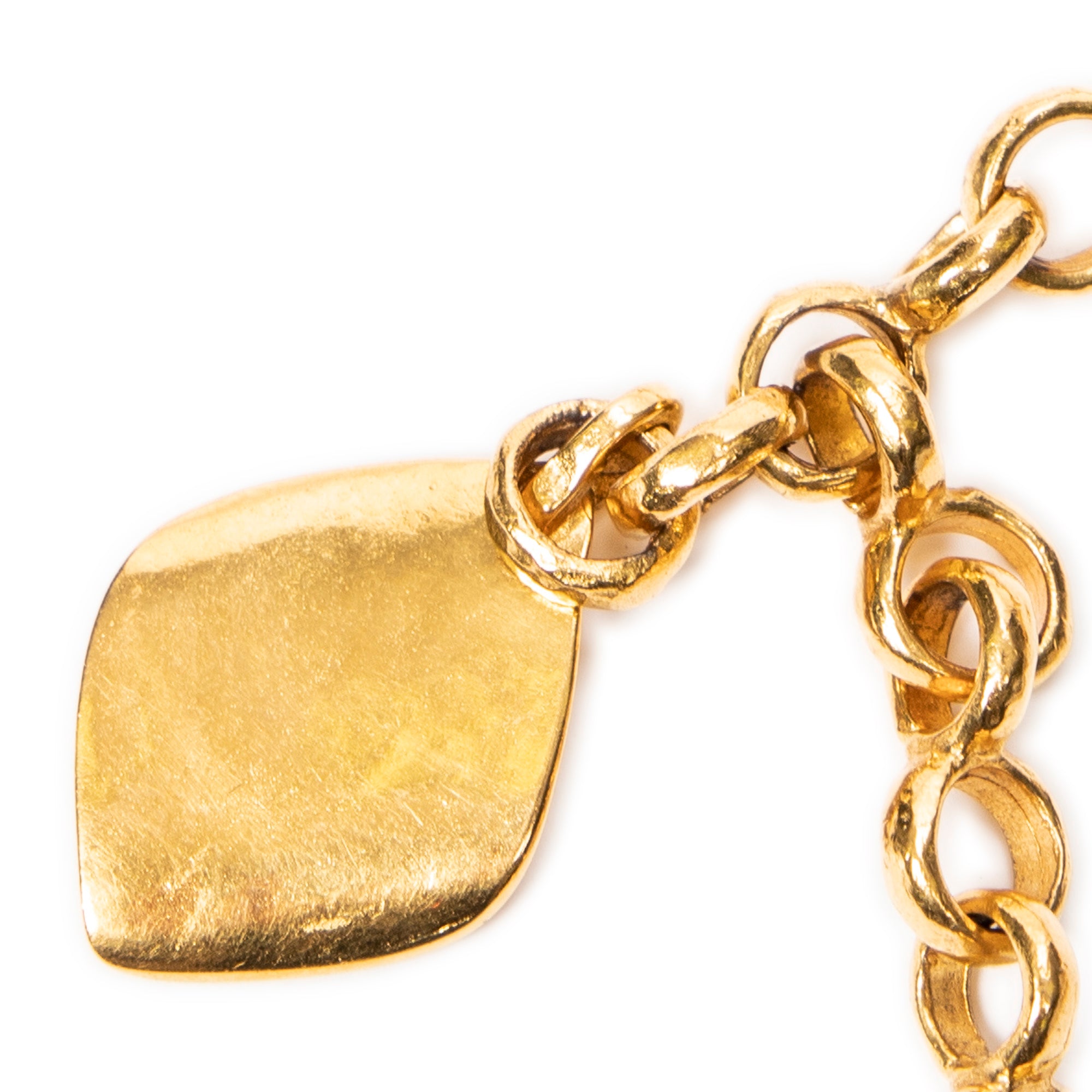 CC Medallion Pendant Chain Necklace 
