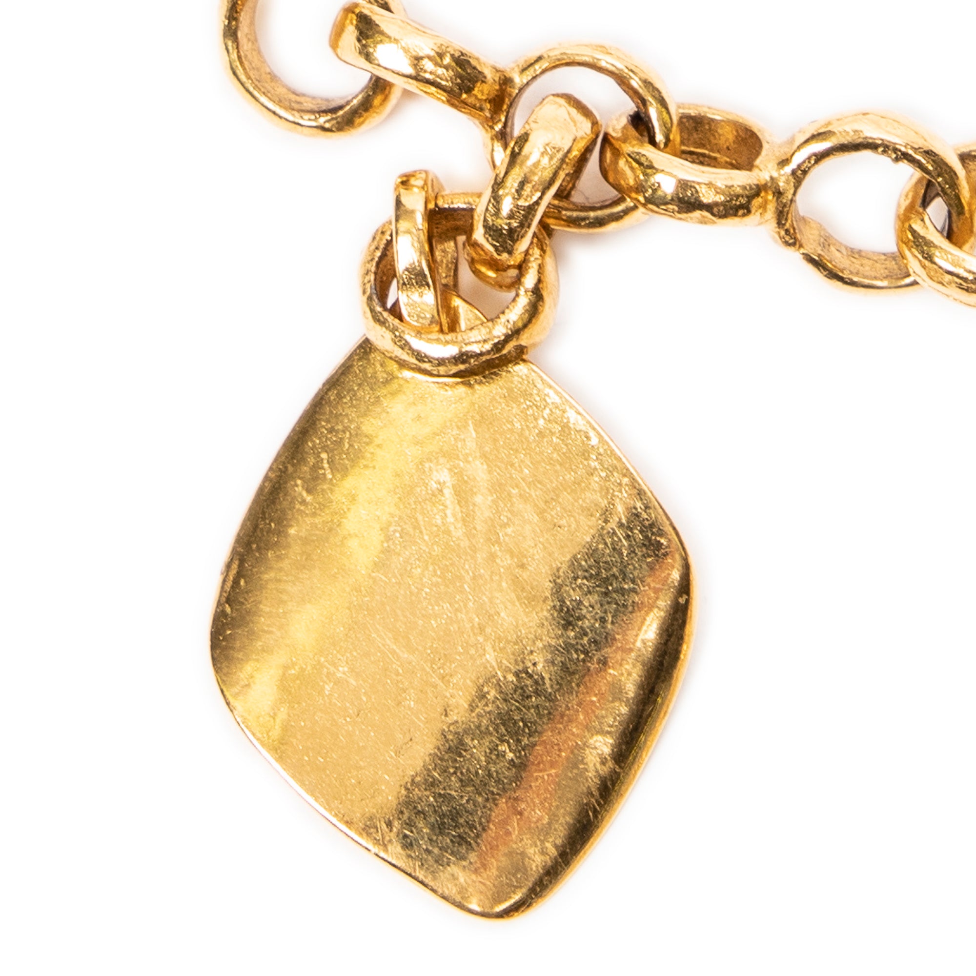CC Medallion Pendant Chain Necklace 