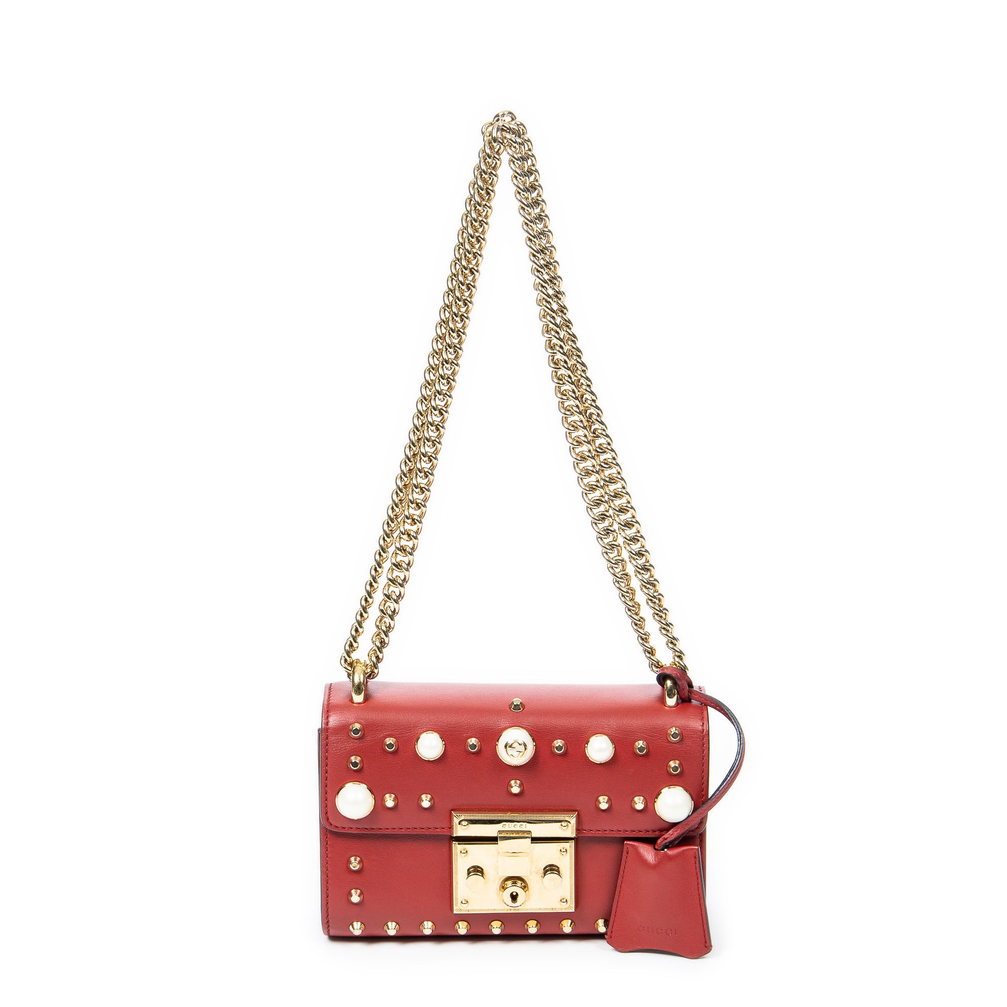 Small Studded Padlock Crossbody 