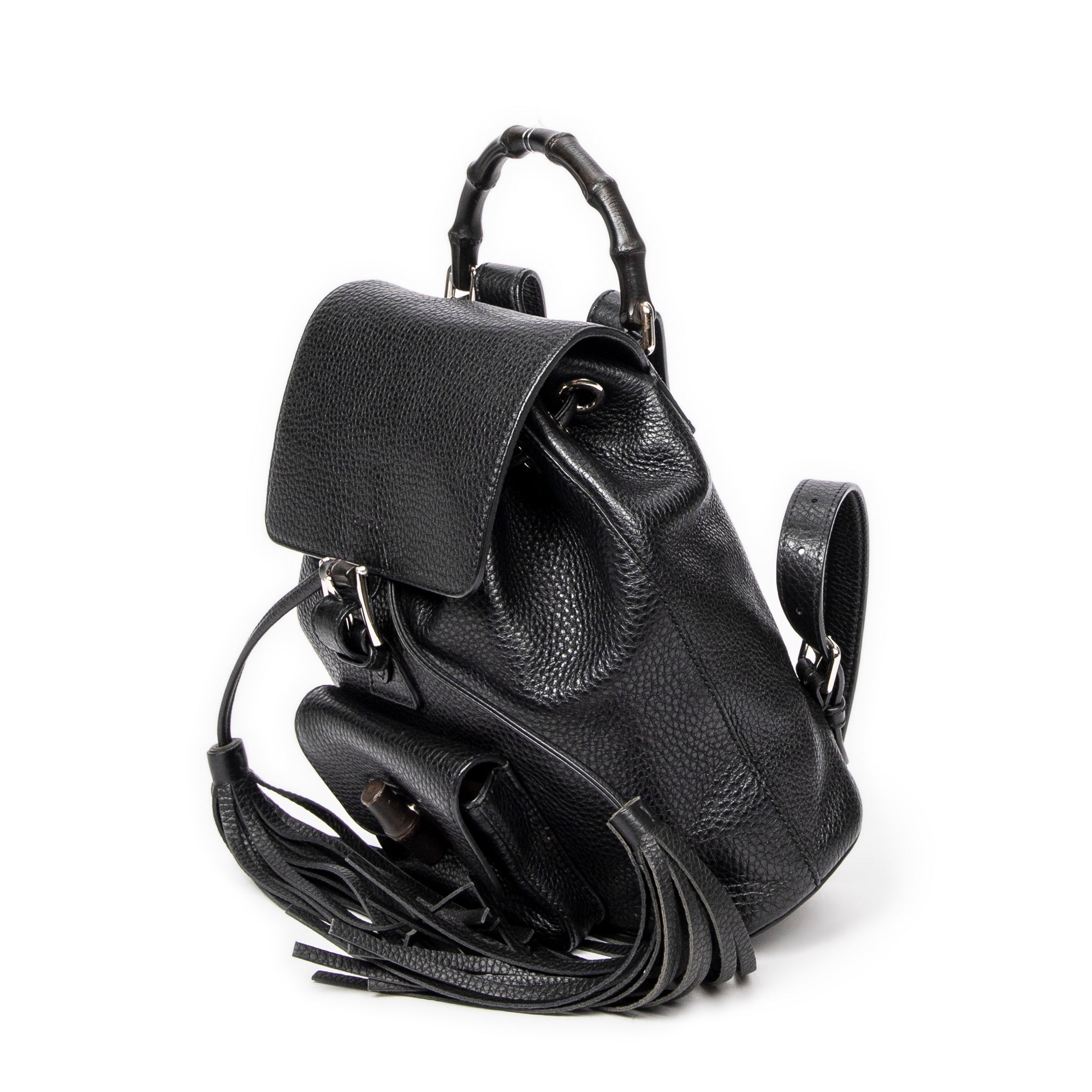 Small Bamboo Tassel Backpack 