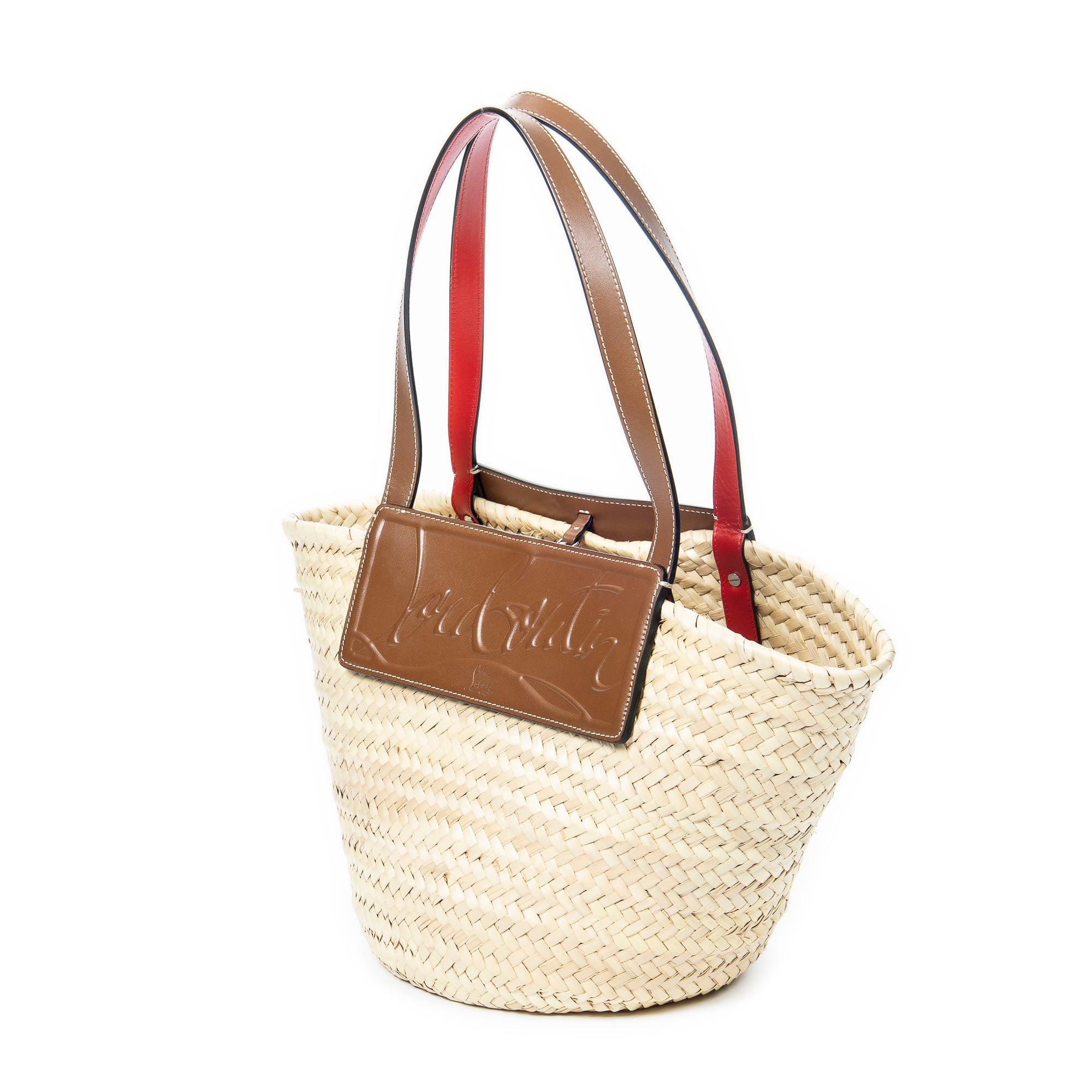 Medium Raffia Basket Tote 