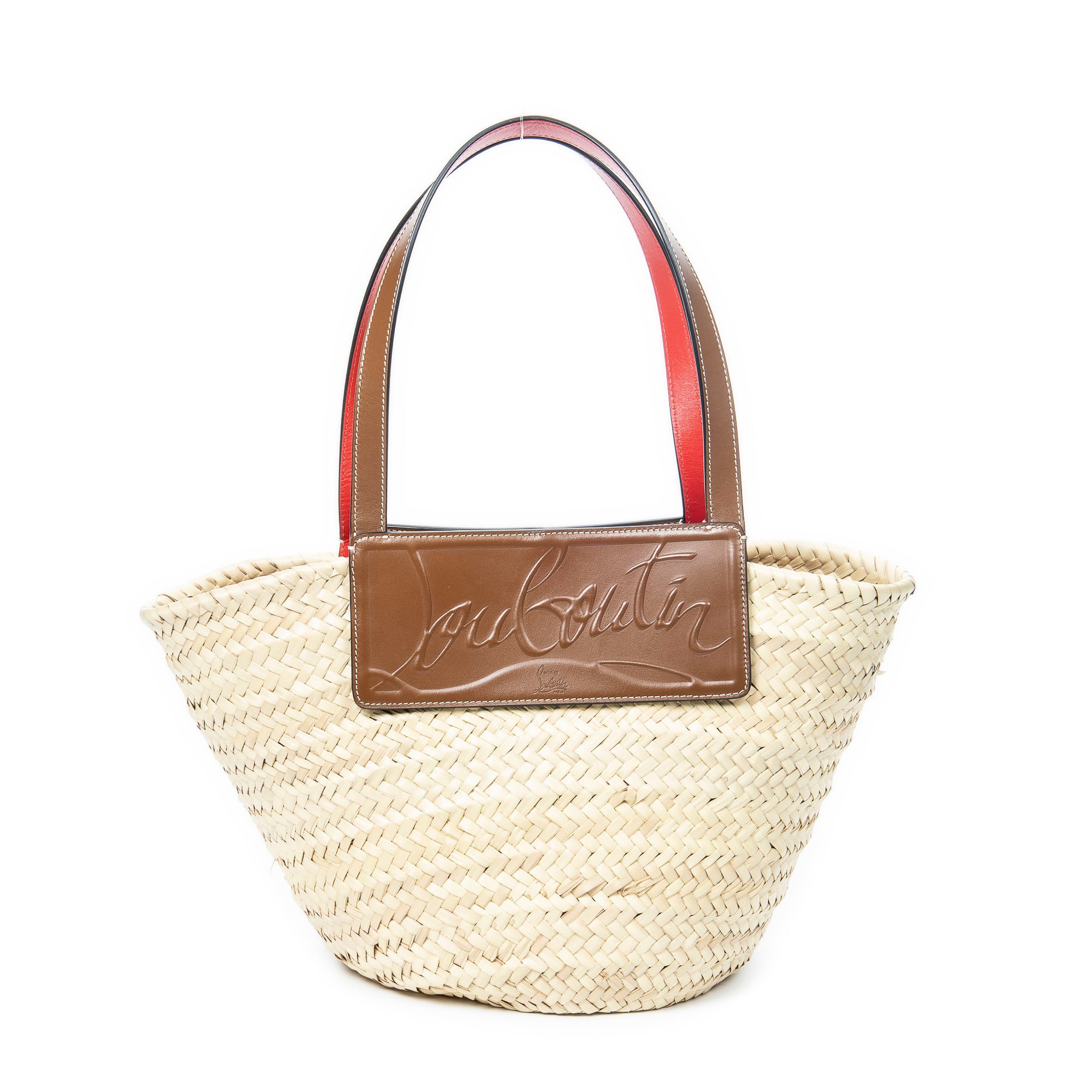 Medium Raffia Basket Tote 