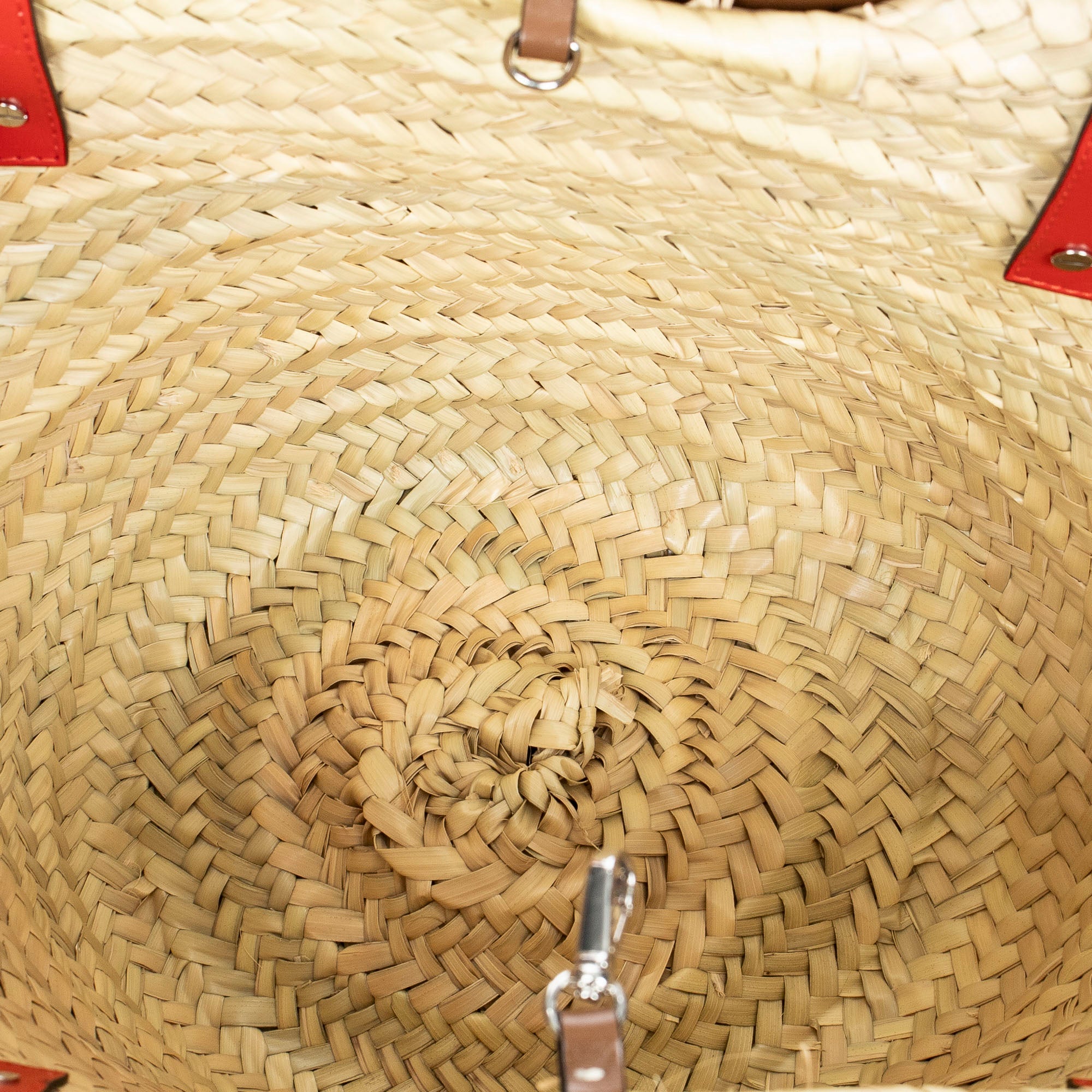 Medium Raffia Basket Tote 