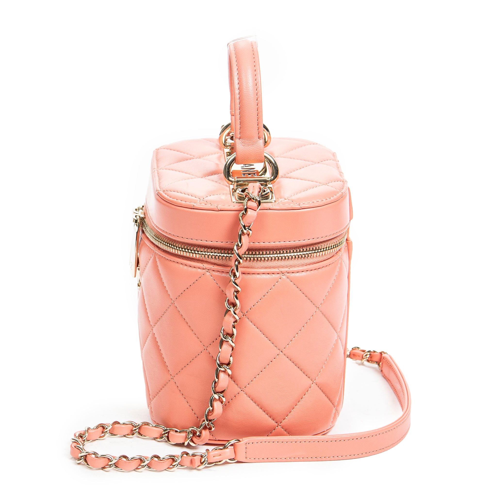Top Handle Vanity Case with Chain 