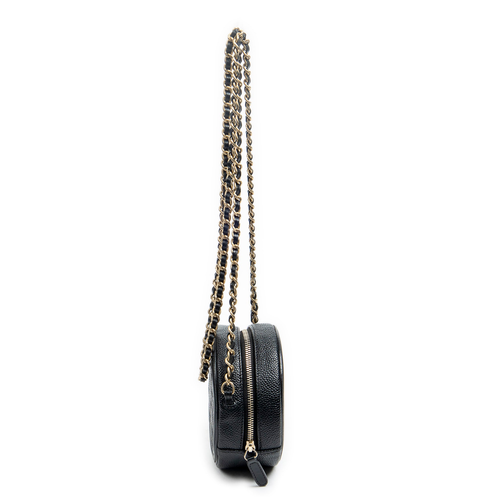 Filigree Round Clutch Chain Crossbody 
