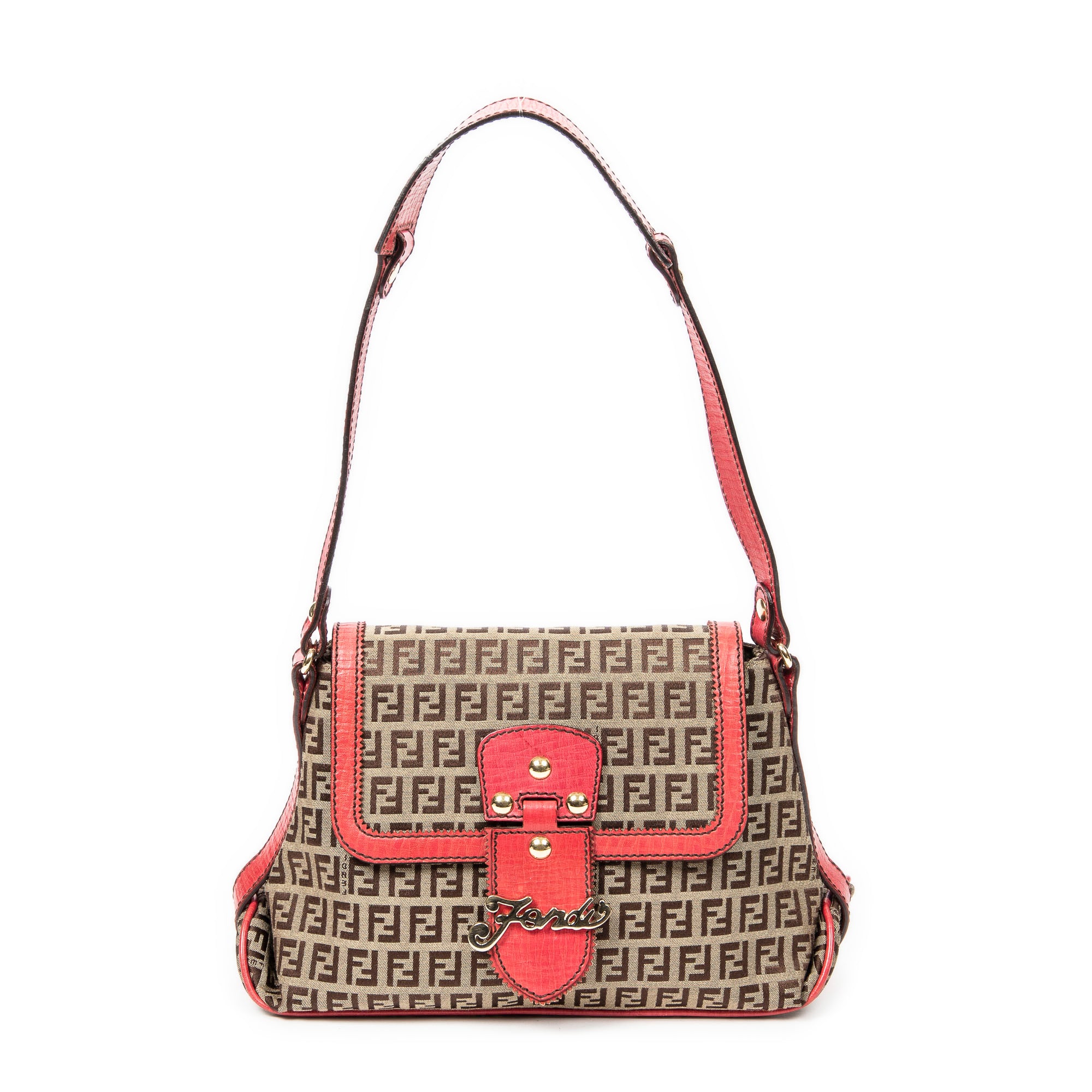 Bicolor Flap Shoulder Bag 