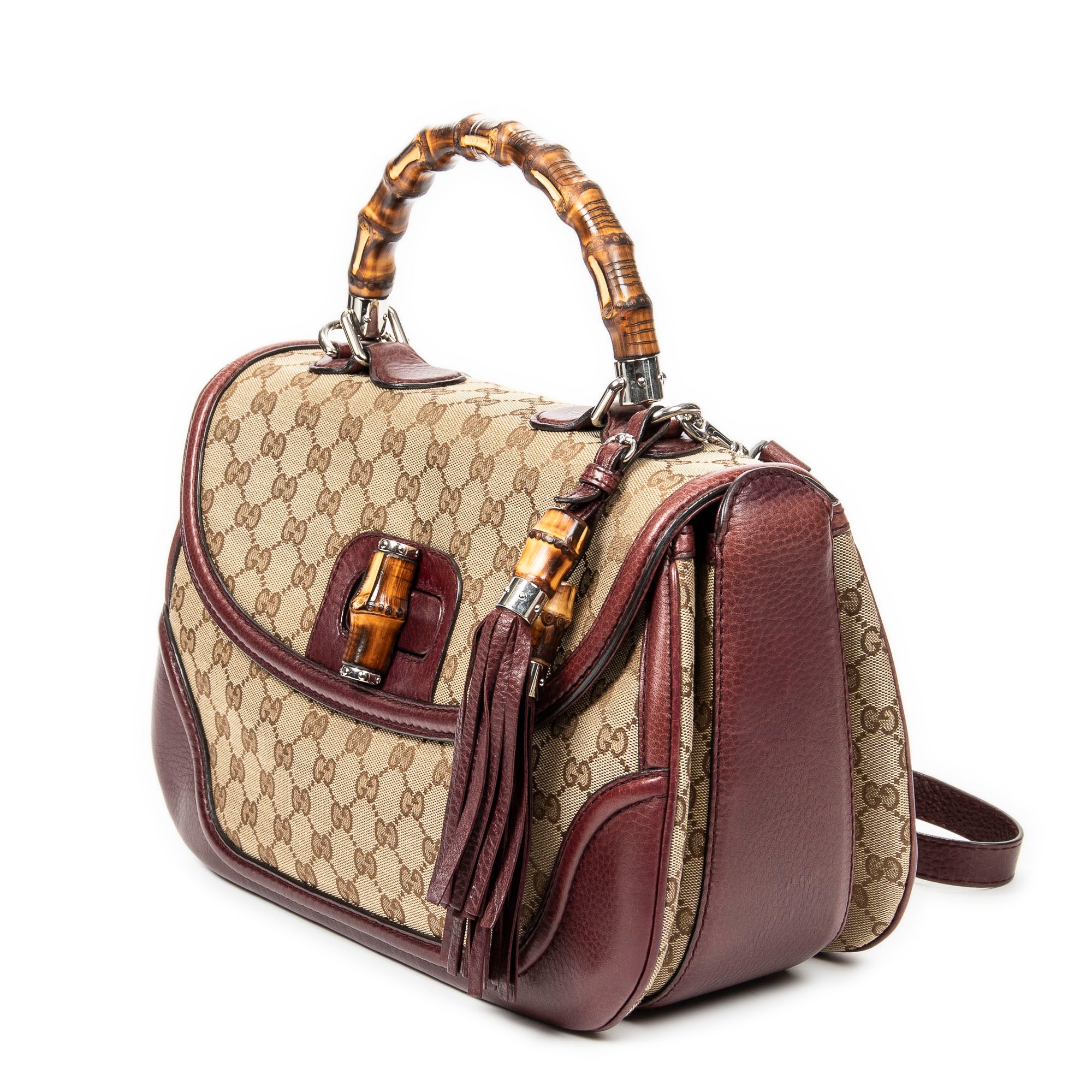 Large New Bamboo Top Handle Flap 