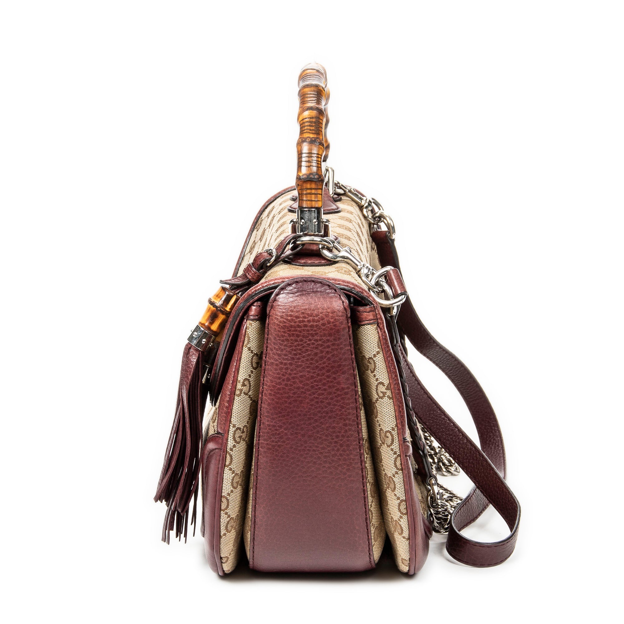 Large New Bamboo Top Handle Flap 