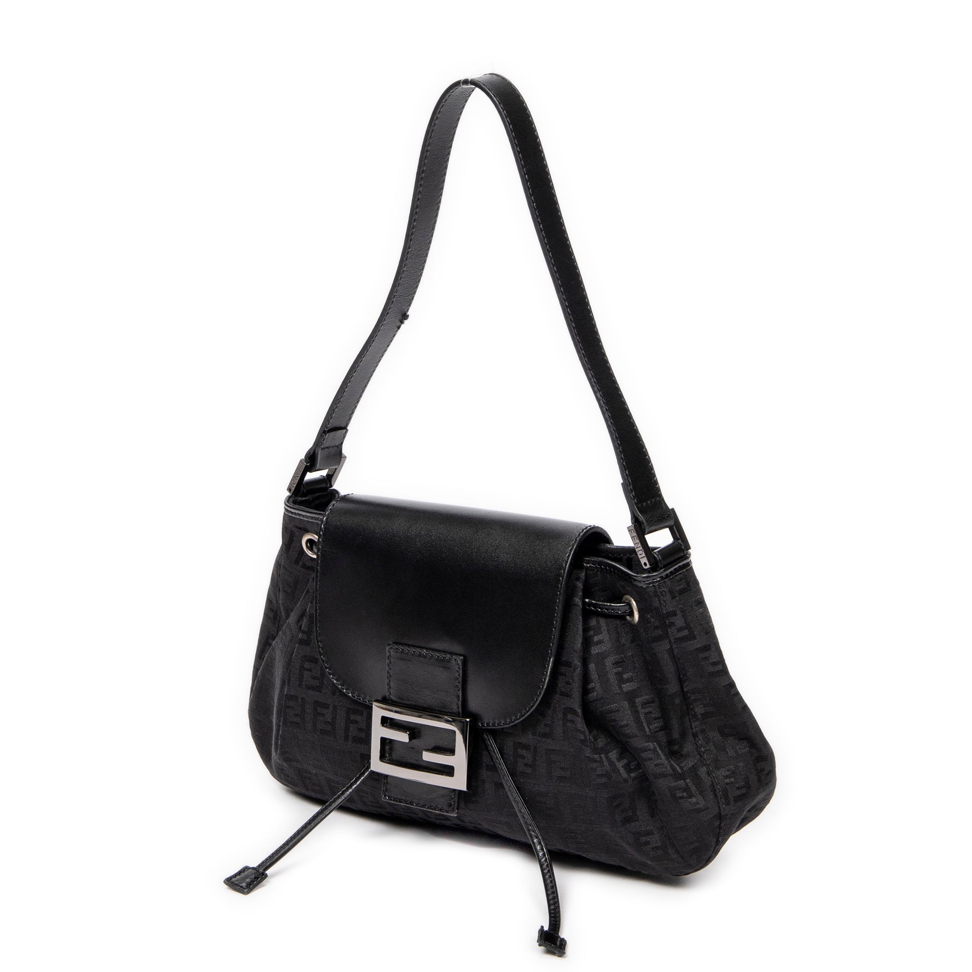 Pleated Drawstring Flap 