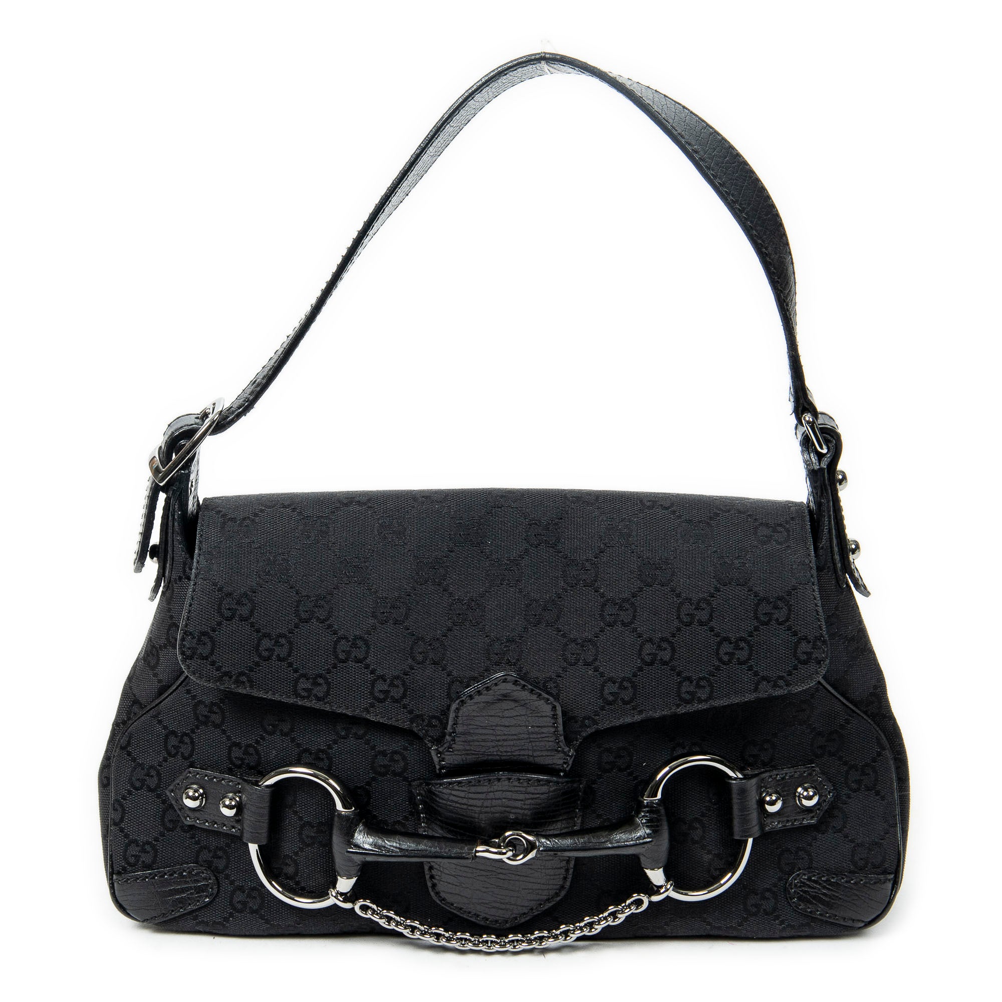 Horsebit Chain Shoulder Flap 