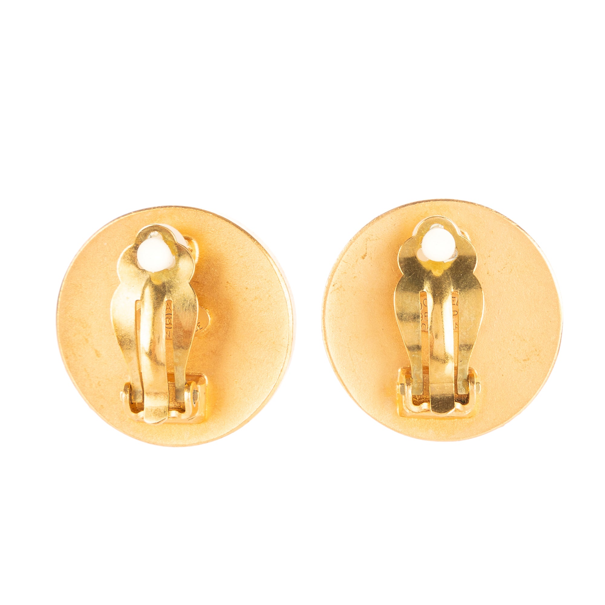 CC Round Clip On Earrings 