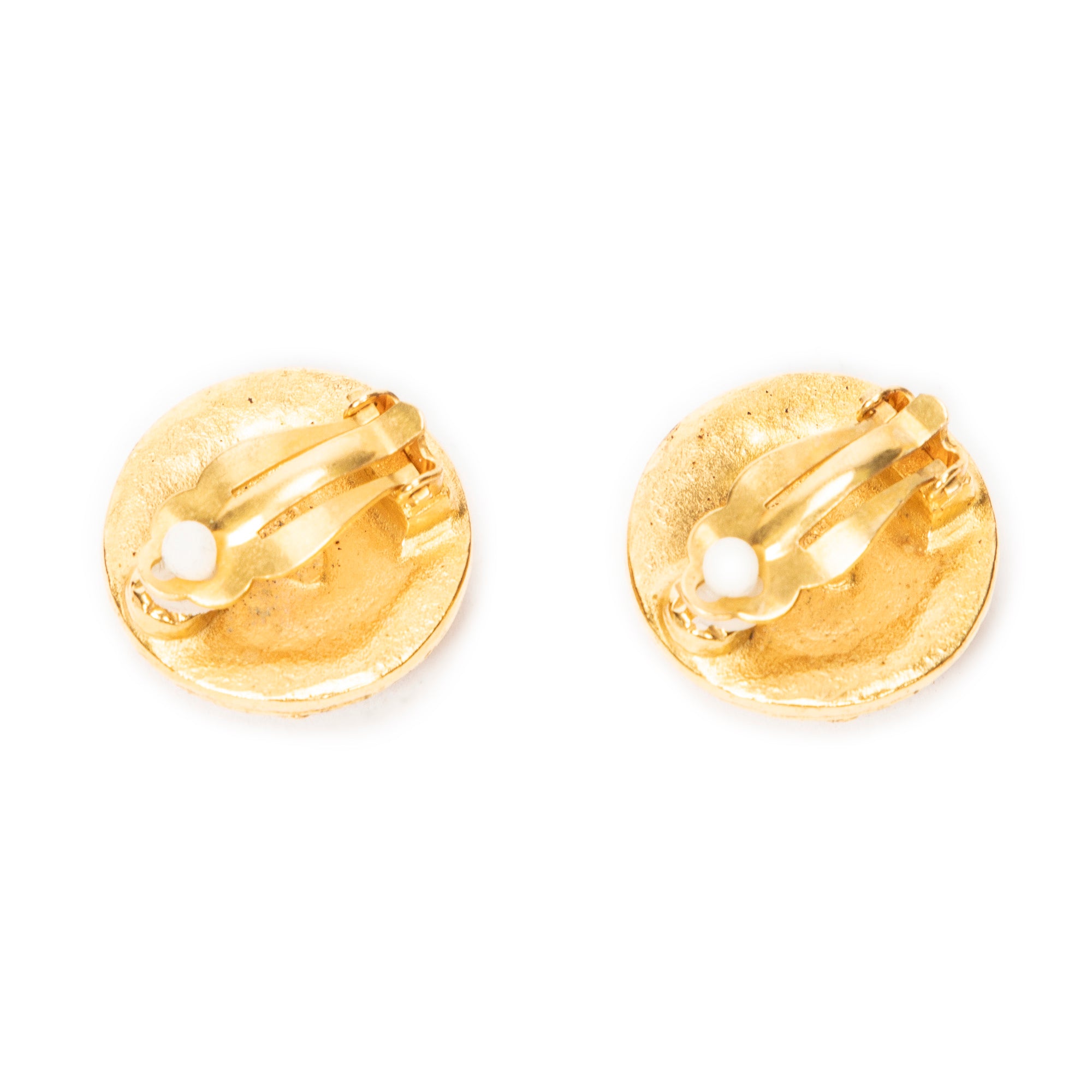 CC Round Clip On Earrings 