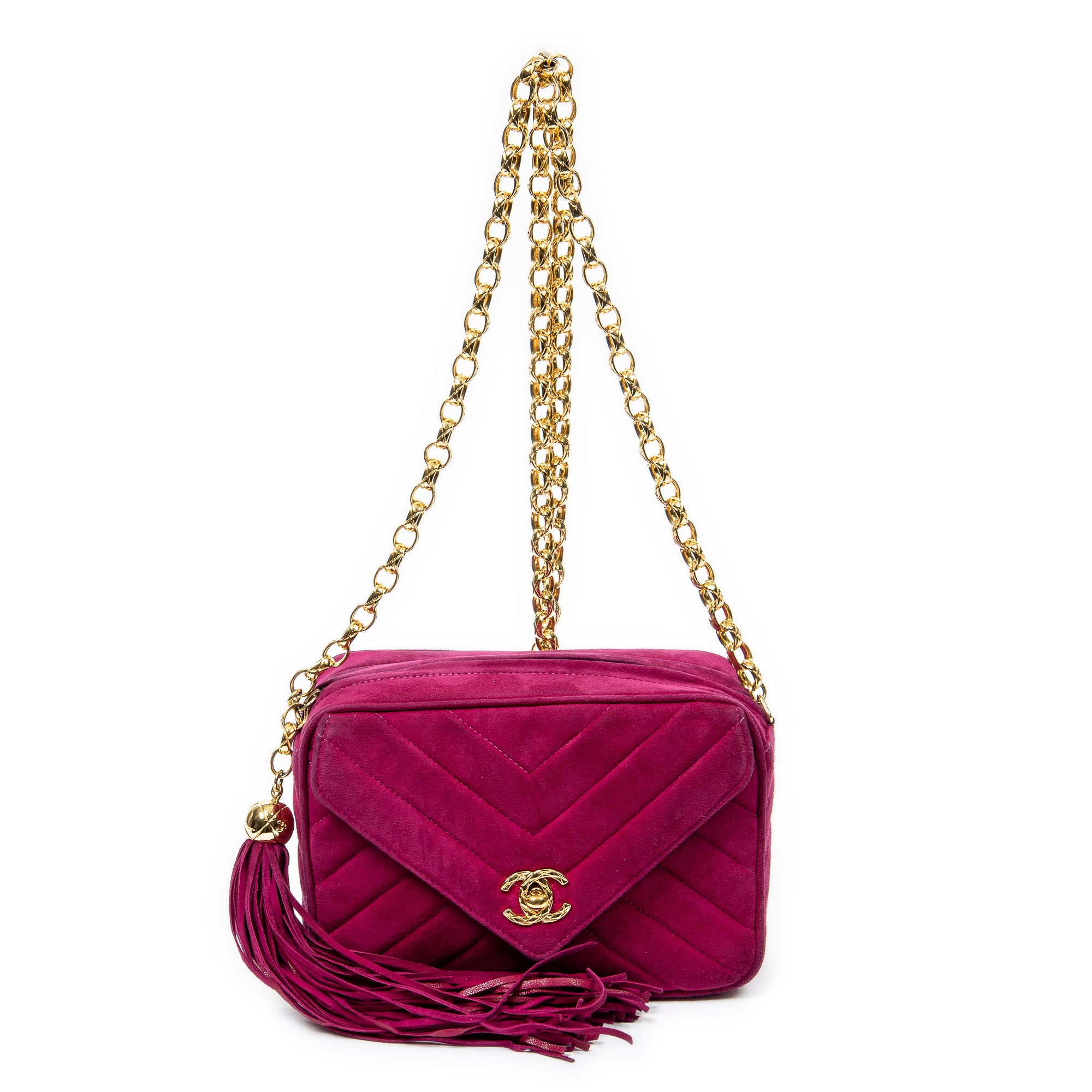 Rare Vintage Chevron Tassel  Camera Bag 