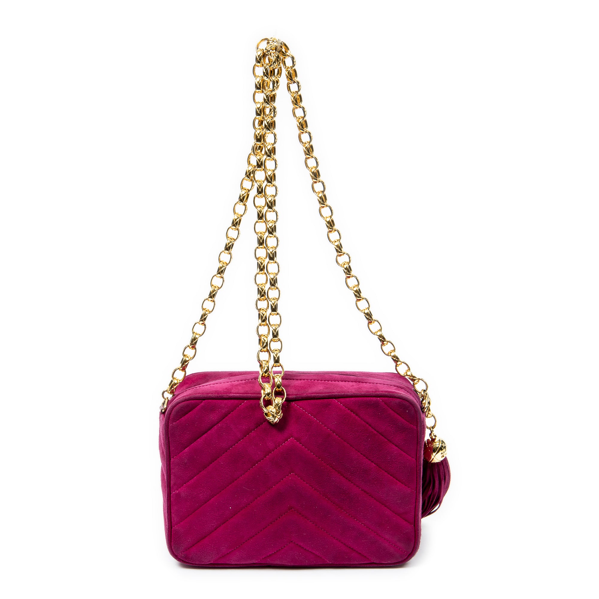 Rare Vintage Chevron Tassel  Camera Bag 