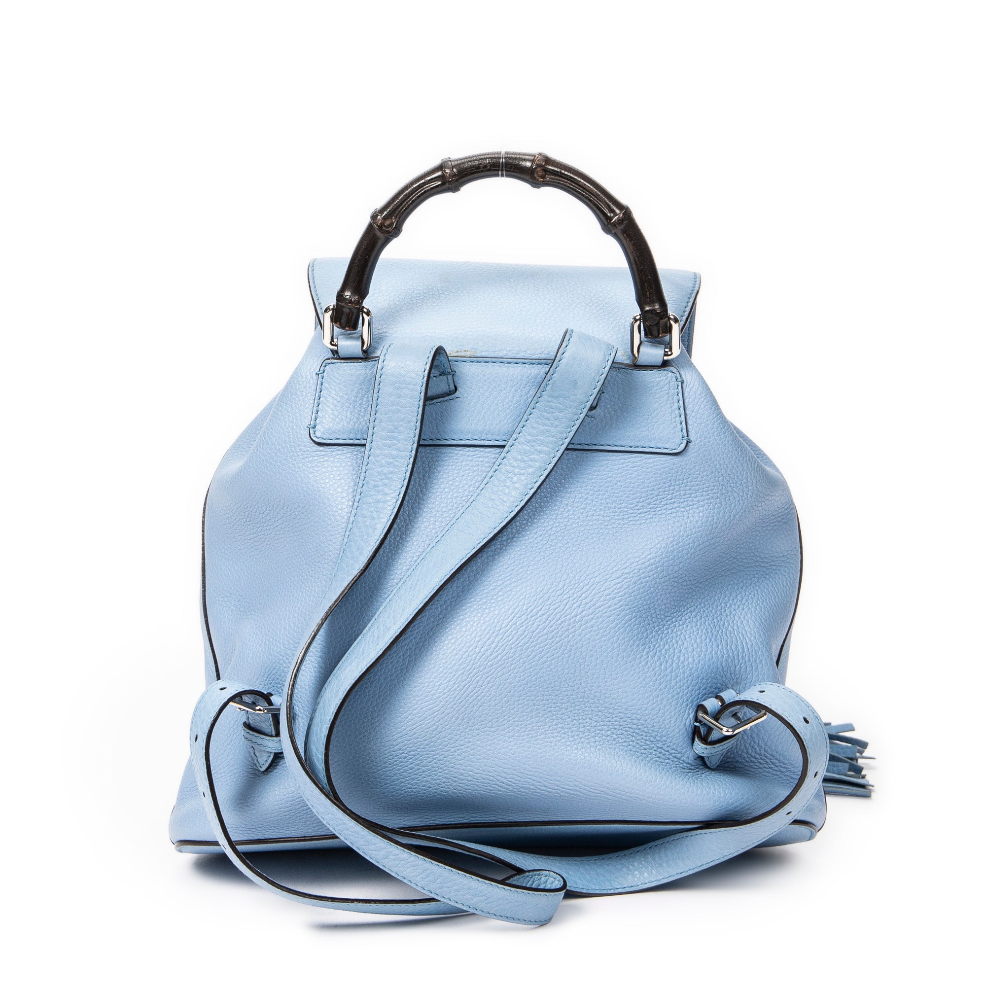Bamboo Tassel Drawstring Backpack 